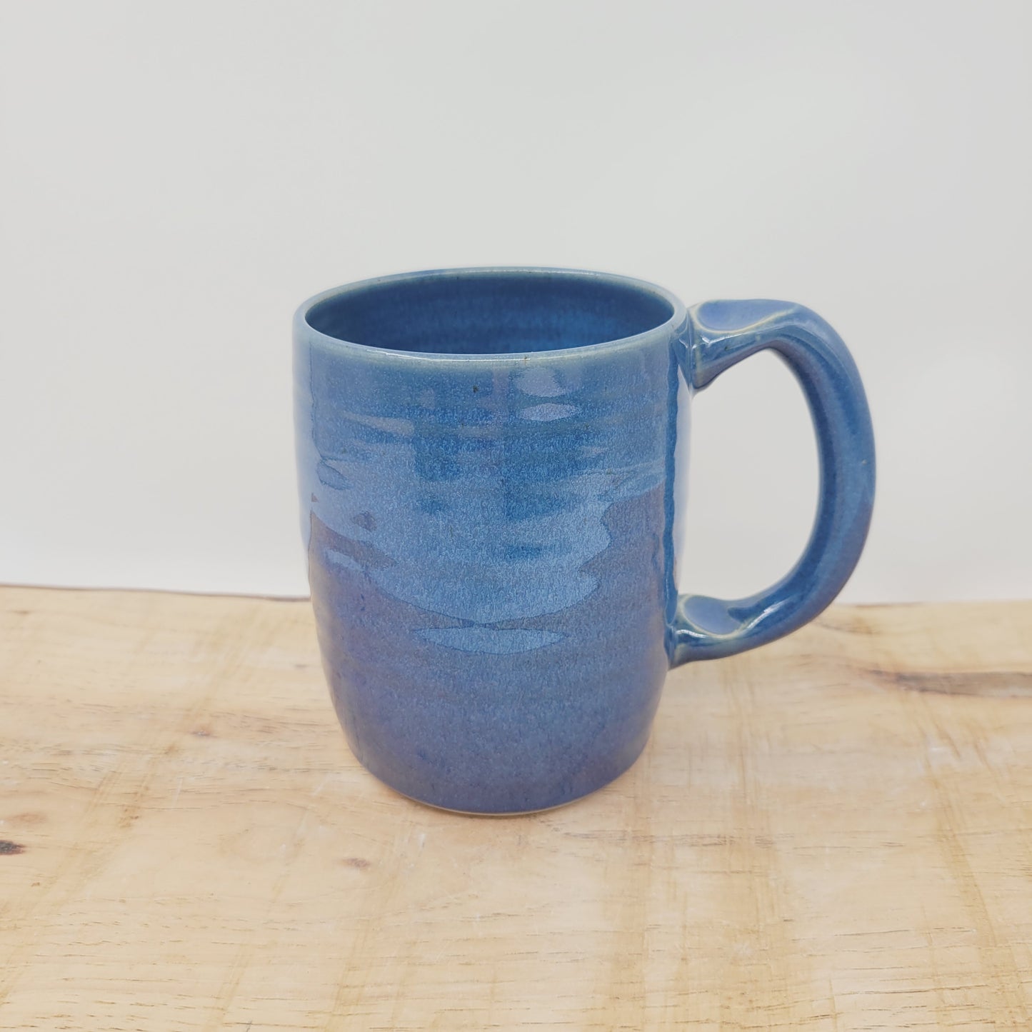 Kitty Cat Ug Chug Face Mug | Cat Lover Coffee Cups | Funny Feline Pet Owner Gifts | Handcrafted Pottery Mug | Blue | NelsonStudio