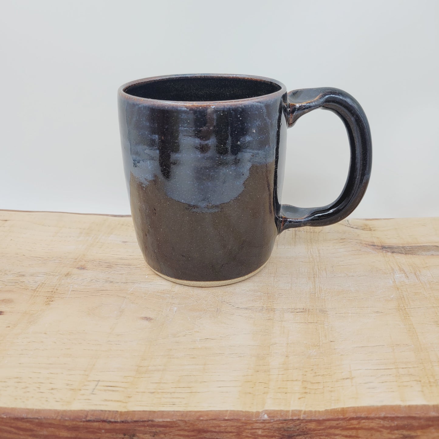 Easter Morning Mug | Rustic Cross Handmade Pottery Coffee Cup | Christian Gifts | Black | 16 Ounces