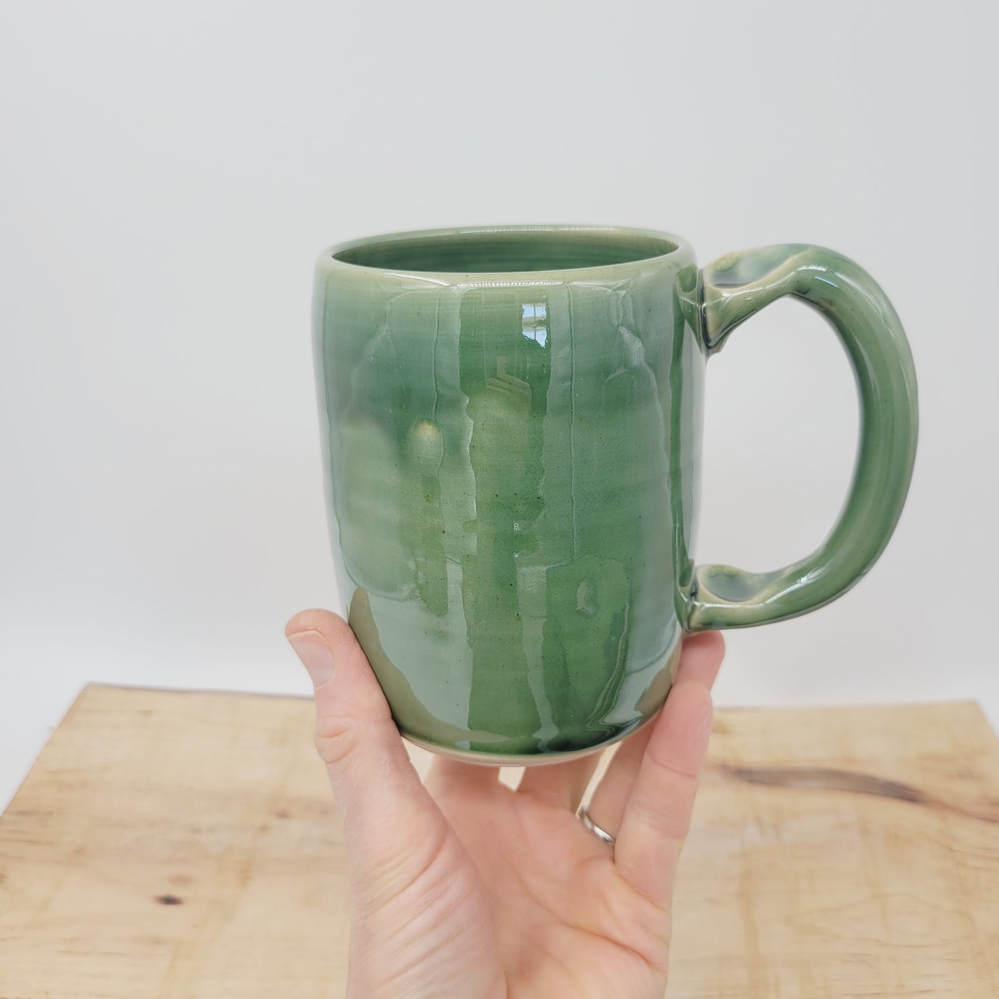 Do Not Let Your Hearts Be Troubled | Comforting Christian Coffee Cup | Bible Verse Mugs | Stoneware Pottery | Green