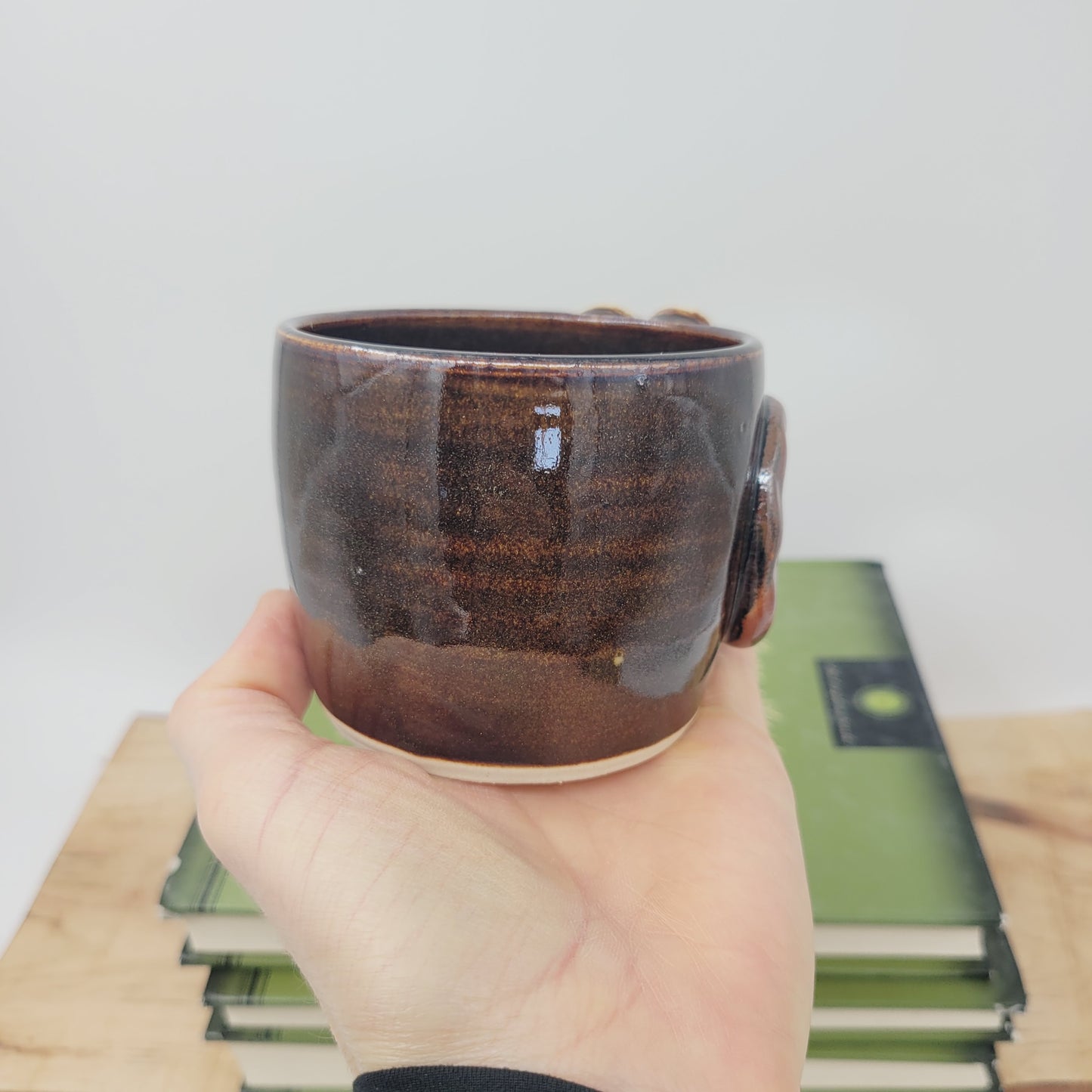 Funny Little Succulent Plant Holder | Smiley Face Plant Pot | Tiny Cute Mini Planter | Chocolate Black