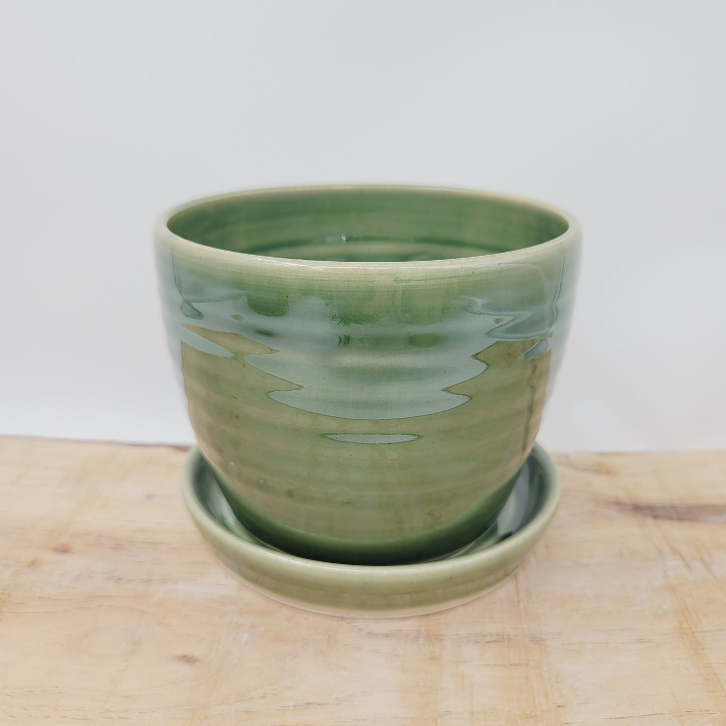 Face Planter | Fun Herb Gardening Stoneware Pottery Pots | Green | Nelson Studio Ug Chug