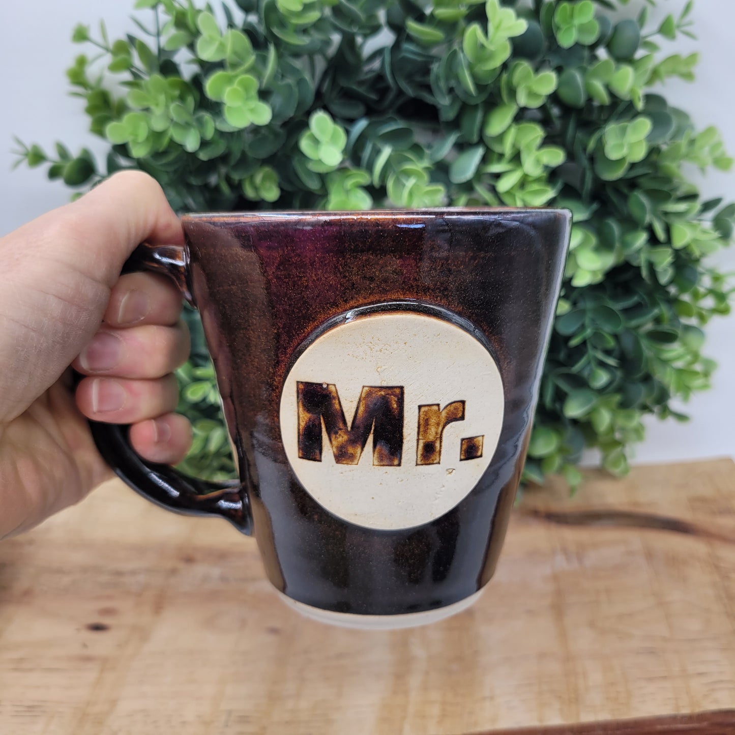 Mr. and Mrs. Set of Mugs | Couples Coffee Cup Pair | Black | 14 - 16 Ounces