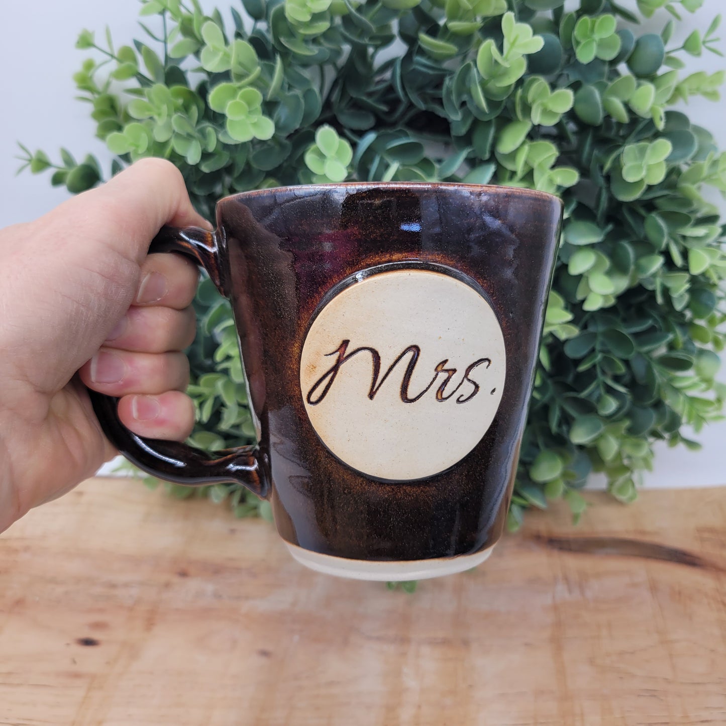 Mr. and Mrs. Set of Mugs | Couples Coffee Cup Pair | Black | 14 - 16 Ounces