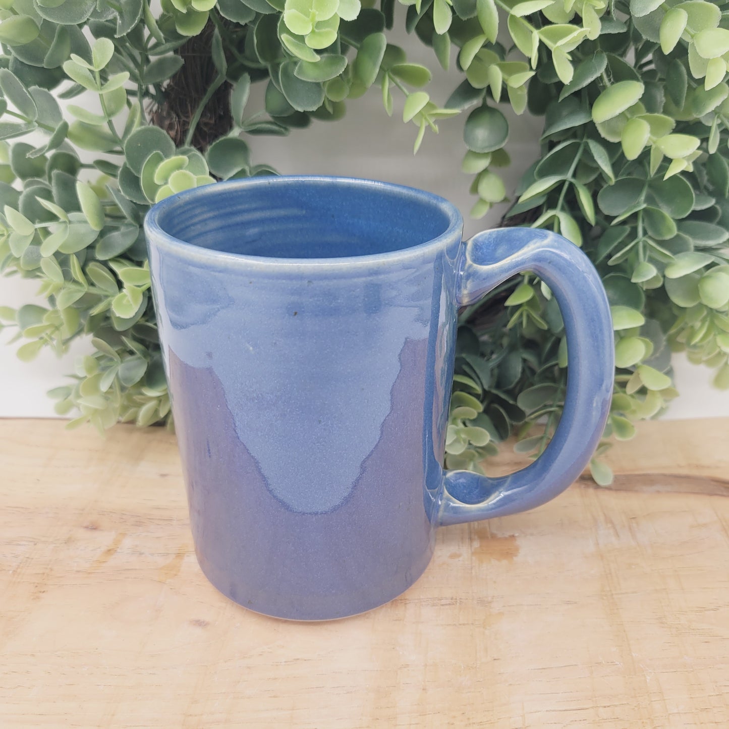 Cross Coffee Cup with Floral Pattern | Christian Mug | Blue Easter Morning Mugs | Reverend Priest Pastor Gifts