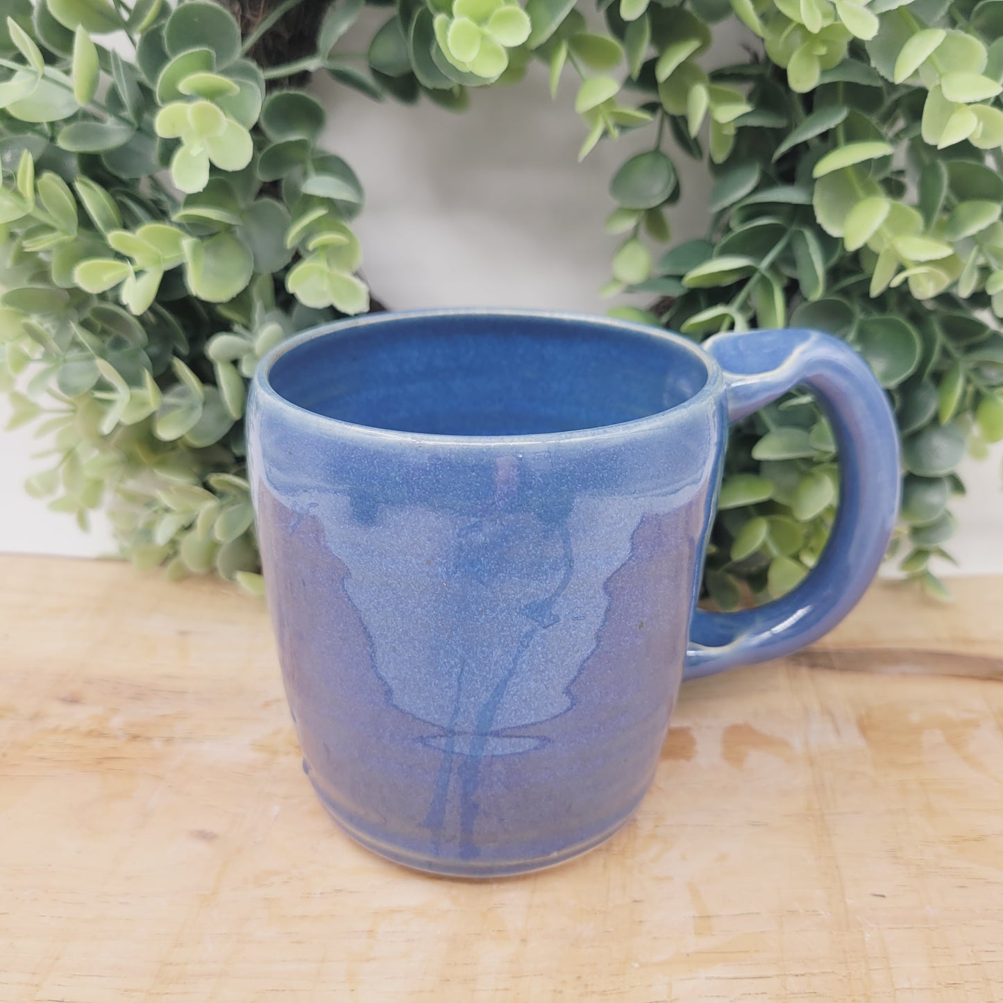 Charming Flower Heart Hot Tea Mug | Blue | Floral Pattern Design | Cute 16 Ounce Coffee Cup | Sweet Gifts for Mom Mother's Day