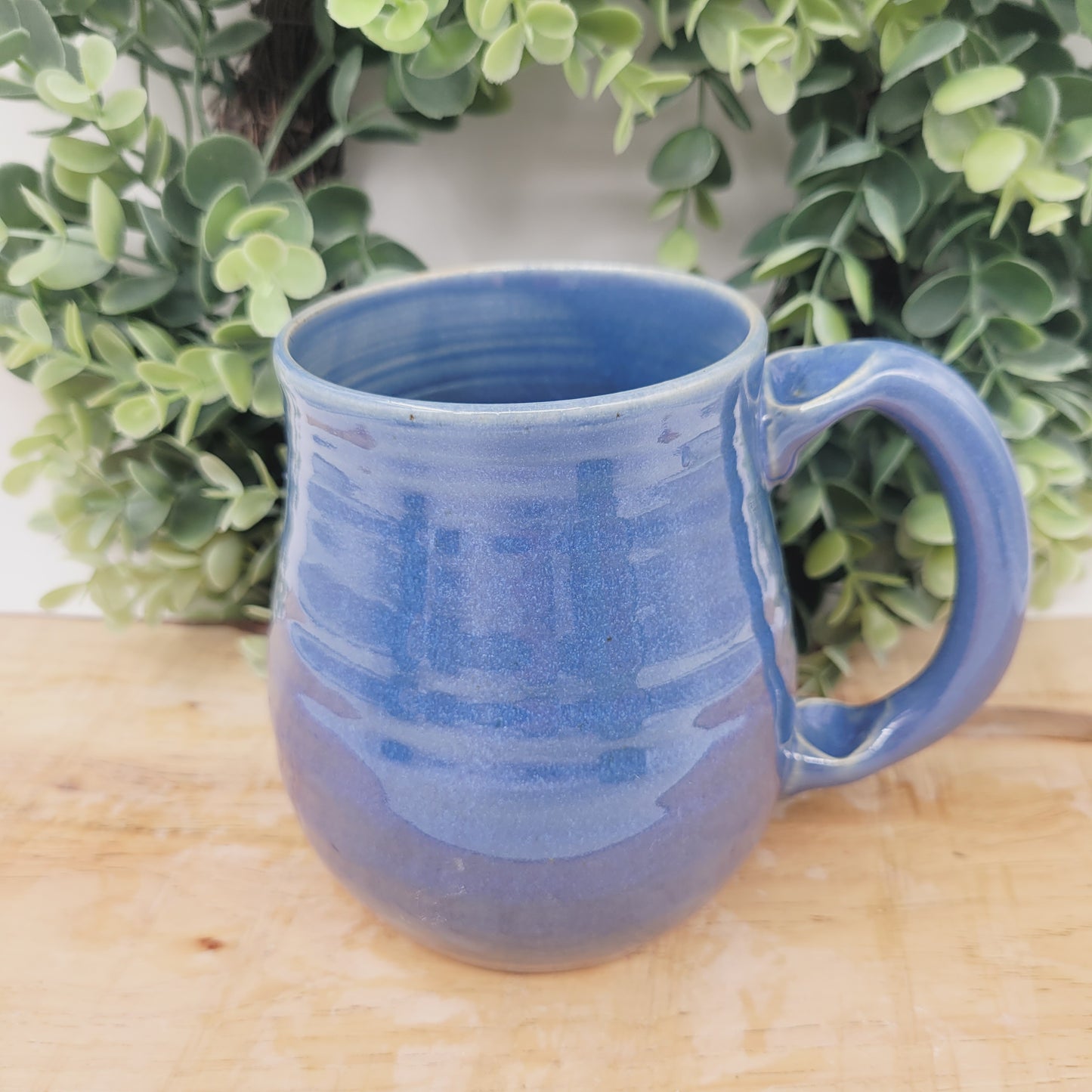 Butterfly Coffee Cup | Bug Mugs | Earth Tones Blue Stoneware Pottery Mug | Nature Lover Summer Spring Garden Mug