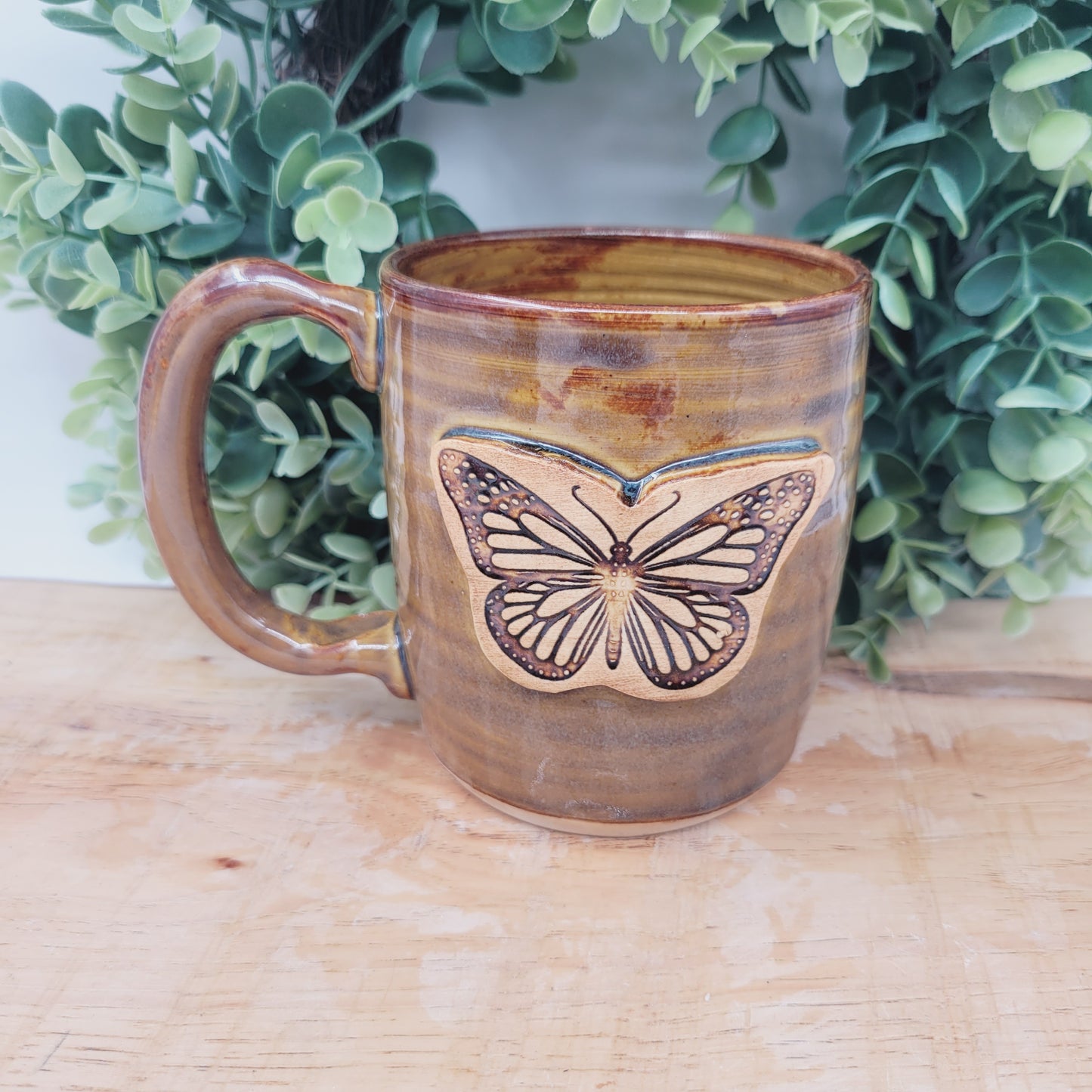 Charming Butterfly Hot Tea Mug | Caramel Brown | Mother's Day Mug | Cute Coffee Cup | Sweet Gifts for Mom Mother's Day | Spring Summer