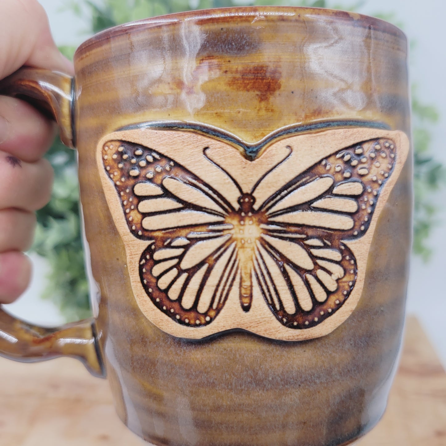 Charming Butterfly Hot Tea Mug | Caramel Brown | Mother's Day Mug | Cute Coffee Cup | Sweet Gifts for Mom Mother's Day | Spring Summer