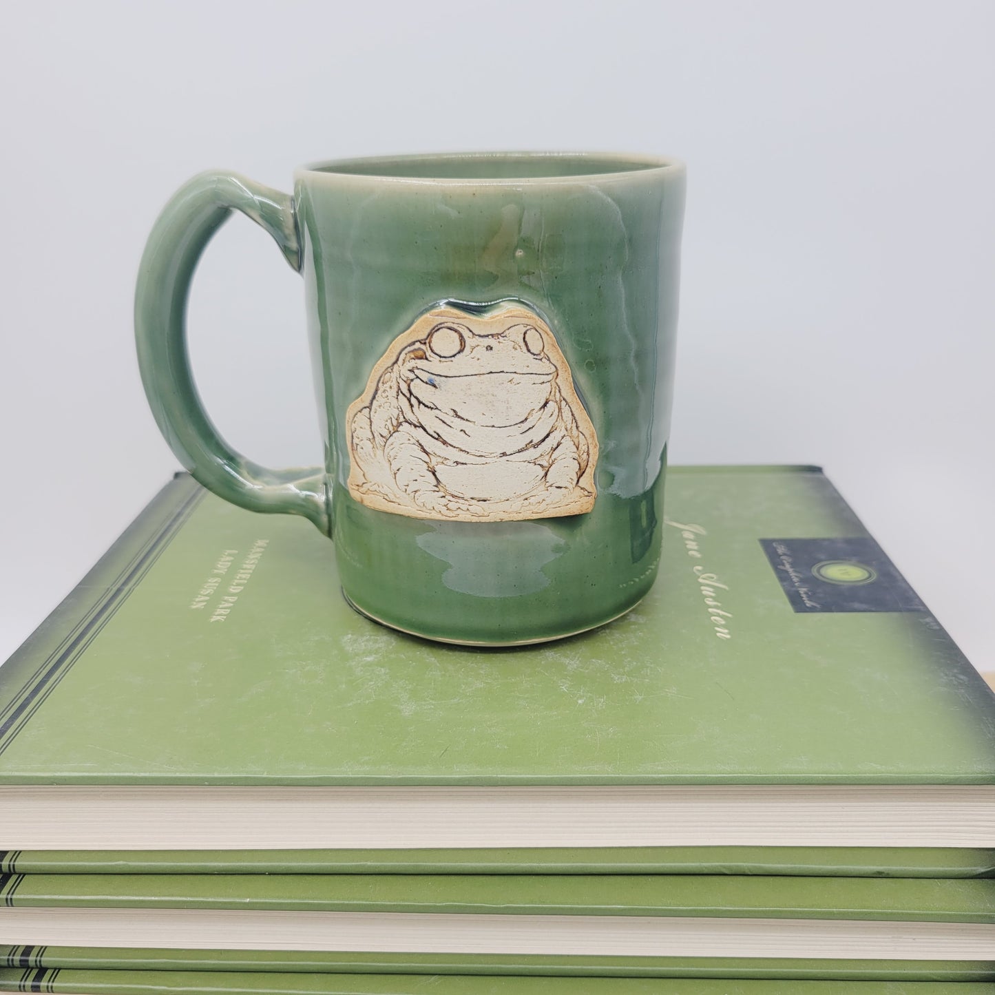 Fat Frog Mug | Coffee Cups for the Lake | Toad Lover Pottery | Green | Nature Outdoor Lover | Large 16 Oz
