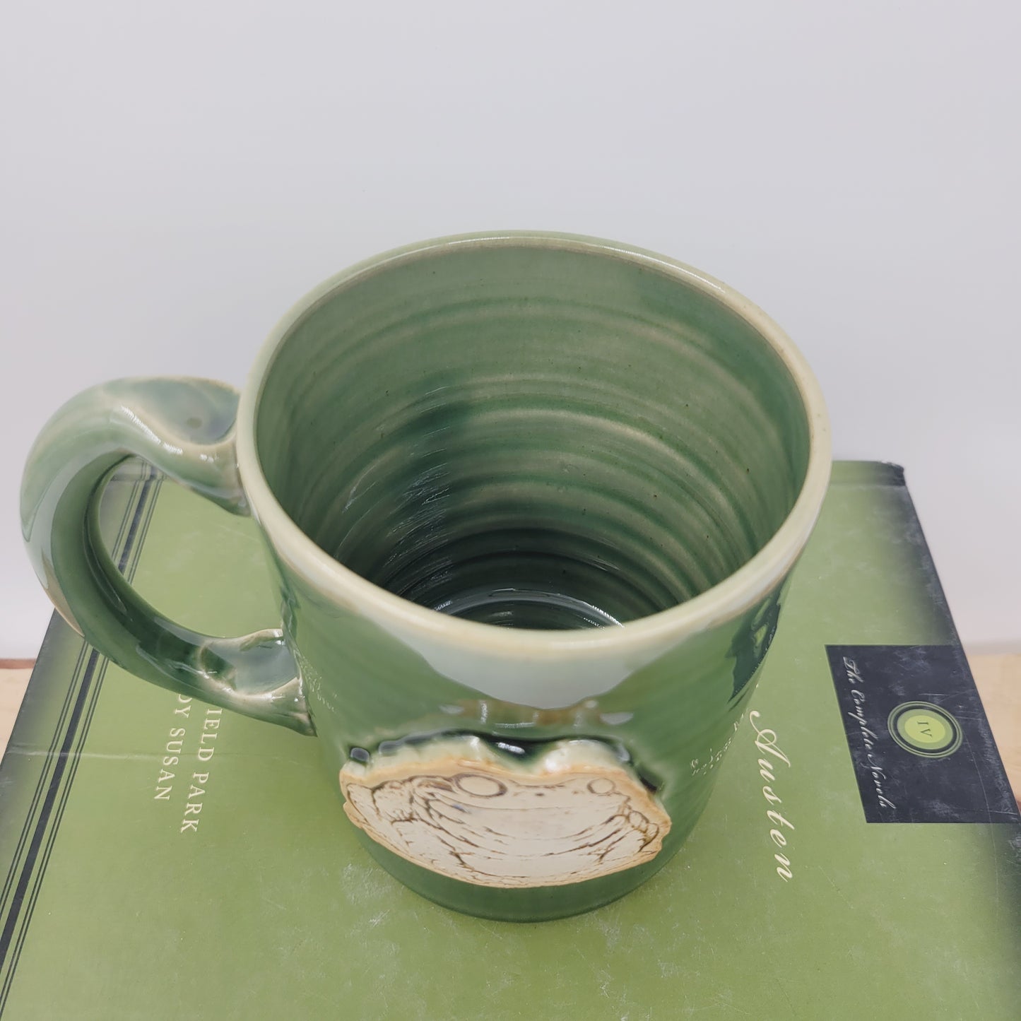 Fat Frog Mug | Coffee Cups for the Lake | Toad Lover Pottery | Green | Nature Outdoor Lover | Large 16 Oz