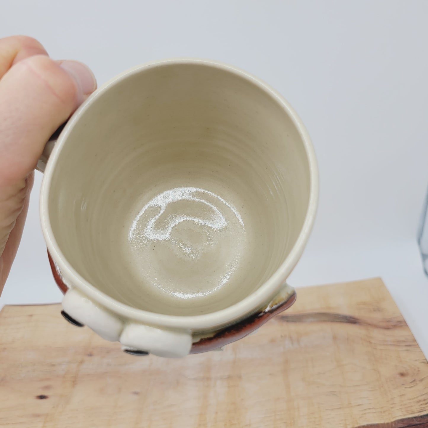 Coffee Cups. Funny Confused Face Mug. Nelson Studio UgChug. Creamy Stone White. Extra Large Big 16 Ounces
