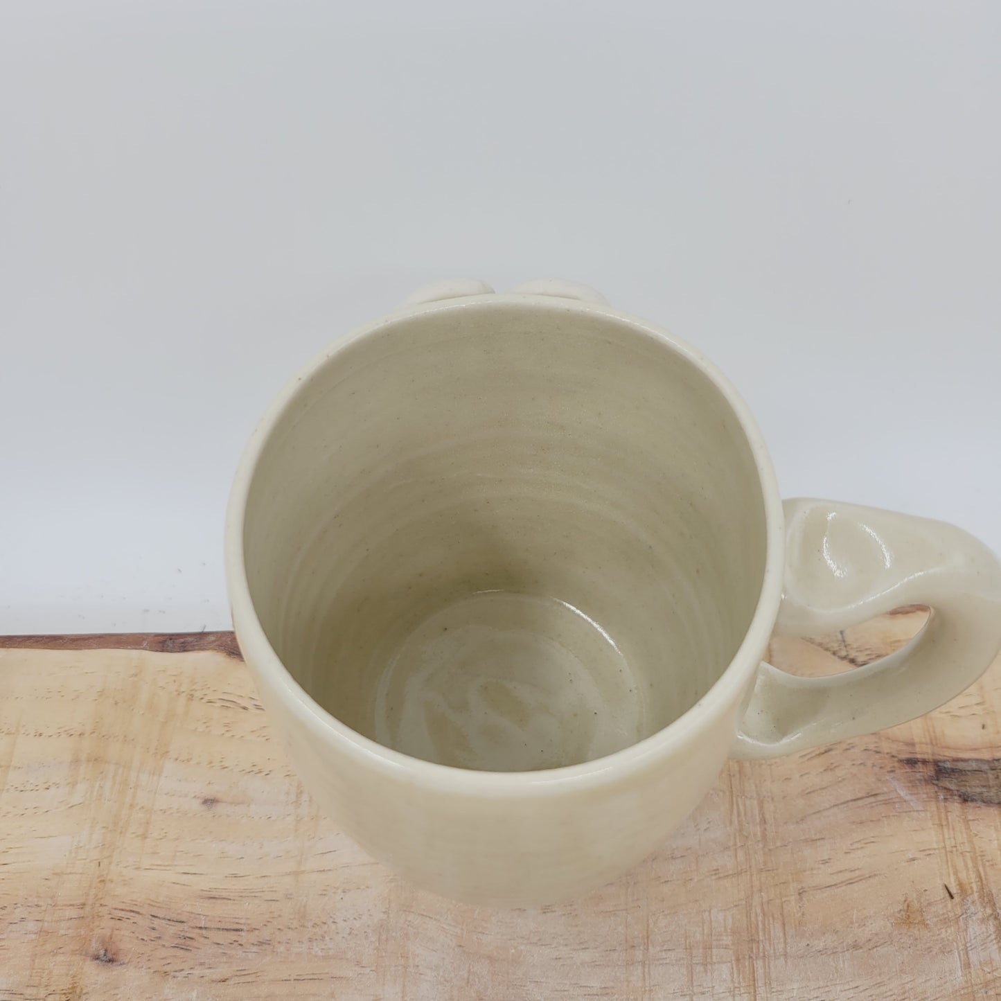Coffee Cups. Funny Confused Face Mug. Nelson Studio UgChug. Creamy Stone White. Extra Large Big 16 Ounces