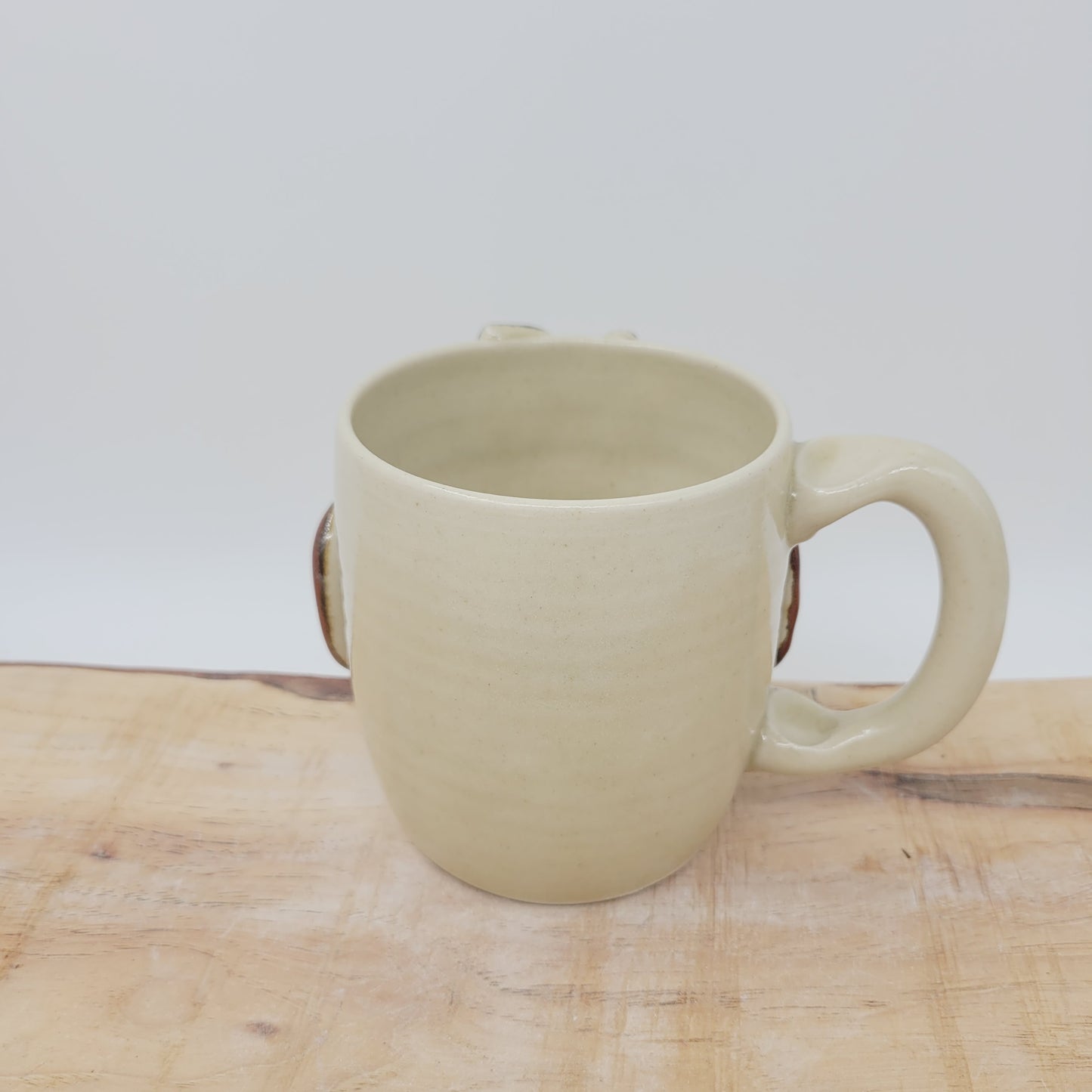 Funny Coffee Cup | Handmade Pottery Face Mug | Man Gift | Ceramic Stoneware | 16 Ounces Large | Stone