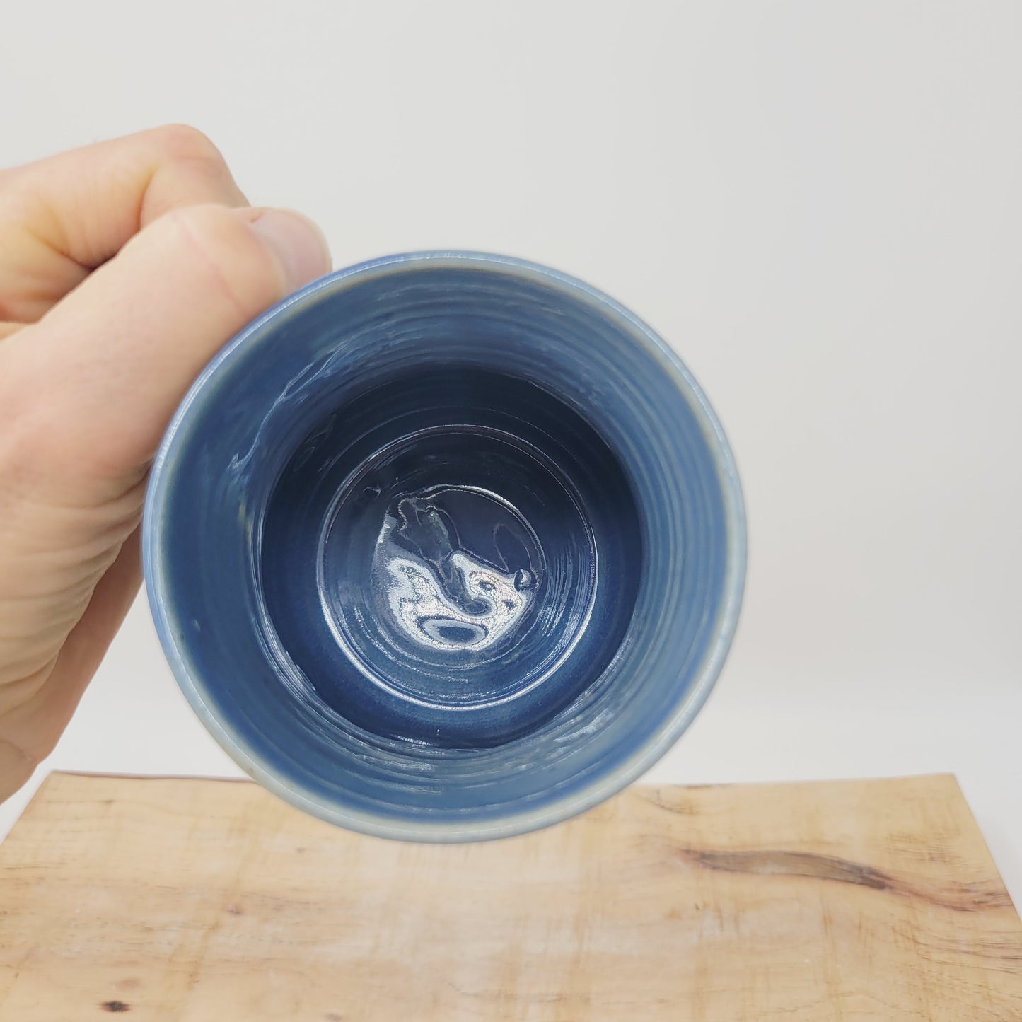 Nelson Studio Ug Chug Face Mug | Funny Face Coffee Cups | Blue | Hilarious Handmade Ceramic Stoneware Pottery