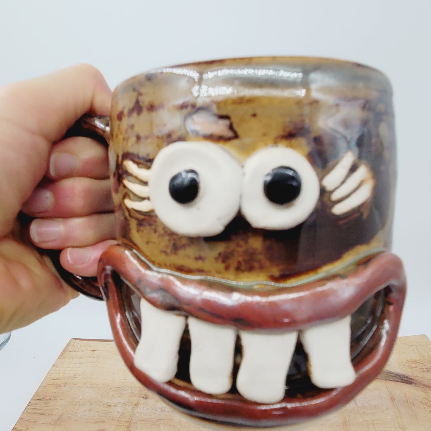 Nurse Coffee Cup | Funny RN Face Mug | Nelson Studio Ug Chug | Rusty Brown
