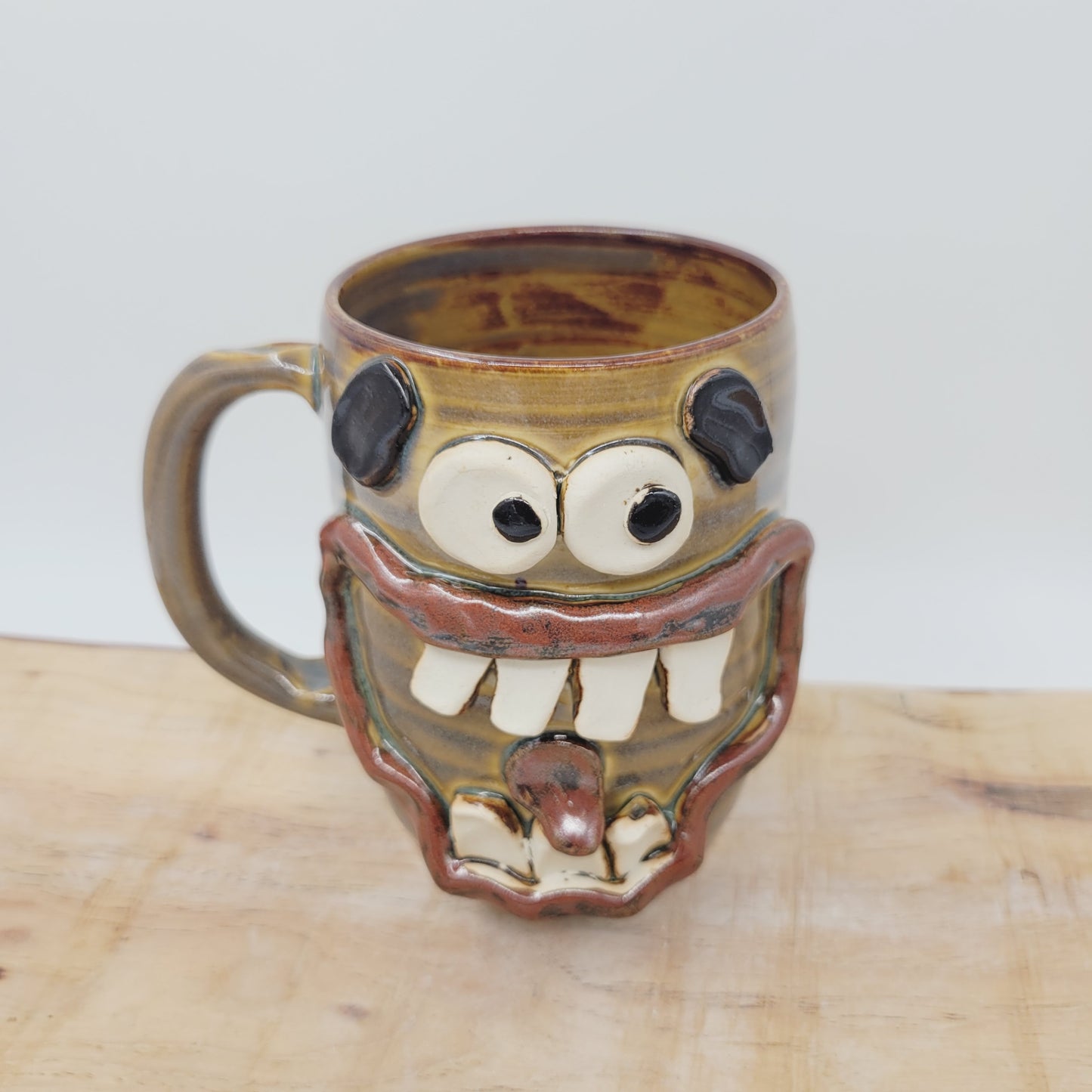 Honey-Do To-Do List Face Mug | His Coffee Cups | Large 20 Oz Rusty Brown Stoneware Pottery