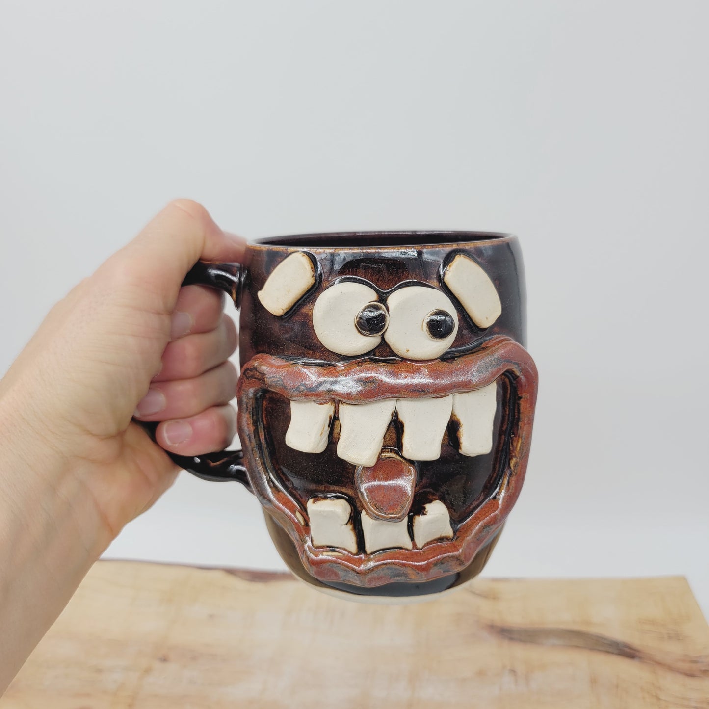 Pizza Lover Coffee Cup | Extra Lage Pottery Mug | 20 Ounces | Handmade Stoneware | Nelson Studio Ug Chug