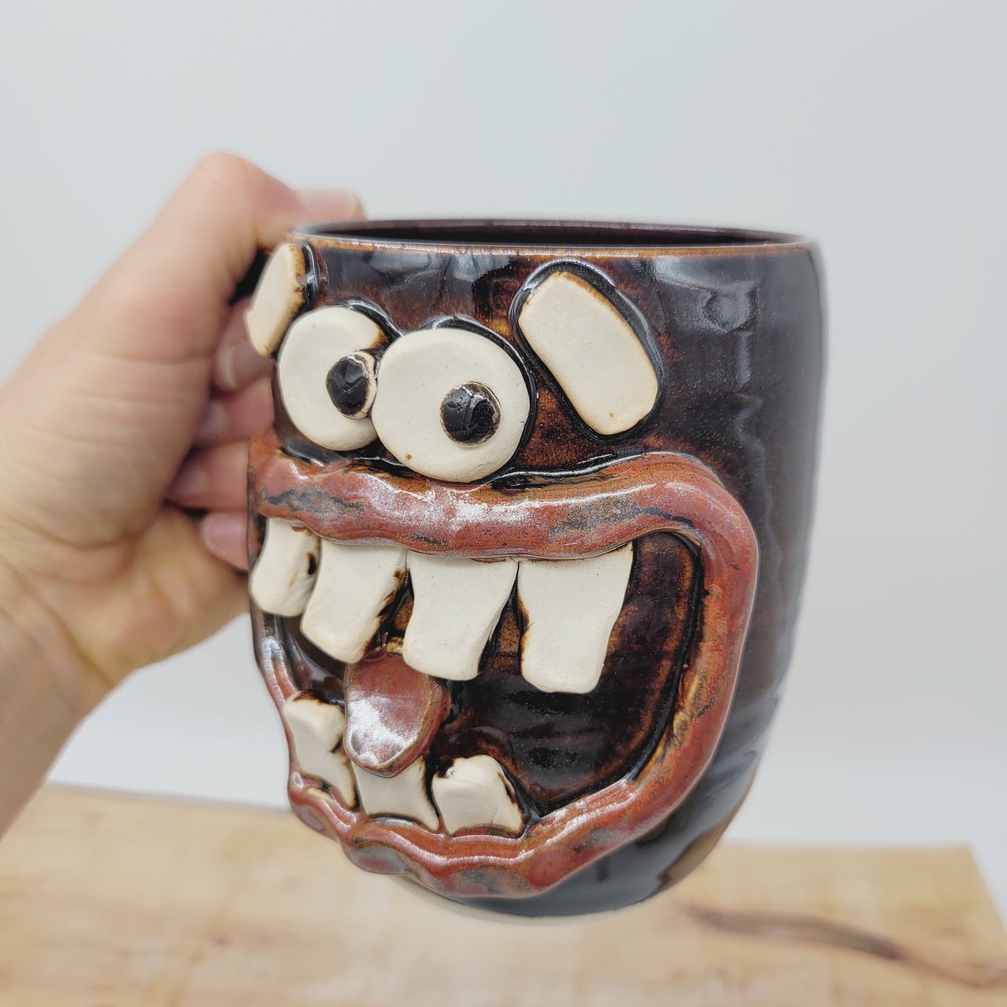 Pizza Lover Coffee Cup | Extra Lage Pottery Mug | 20 Ounces | Handmade Stoneware | Nelson Studio Ug Chug