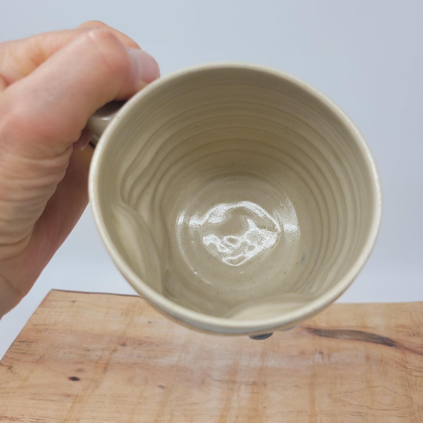 Zombie Coffee Cup | Bone White Scary Spooky Undead Skull | Creepy Fun Monster Lover Mug | Ceramic Pottery