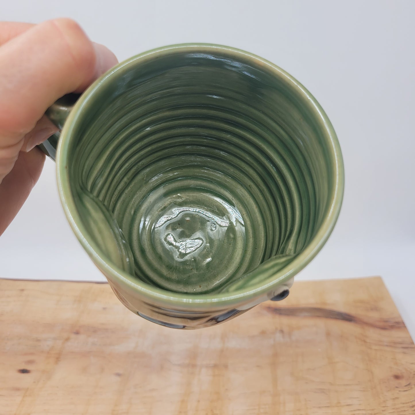 HALLOWEEN Coffee Cup | Spooky Scary Green Zombie Face Monster Mug | Fall Autumn Pottery