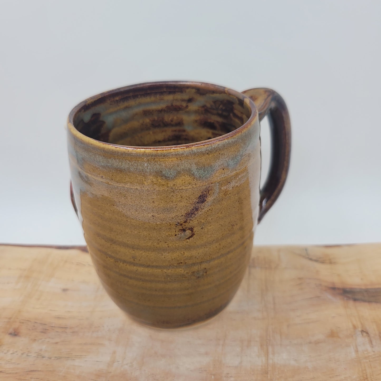 Sleepy Monster Mug | Not a Morning Person Coffee Cup | Funny Creature Face Mug | 16 Oz | Rusty Brown