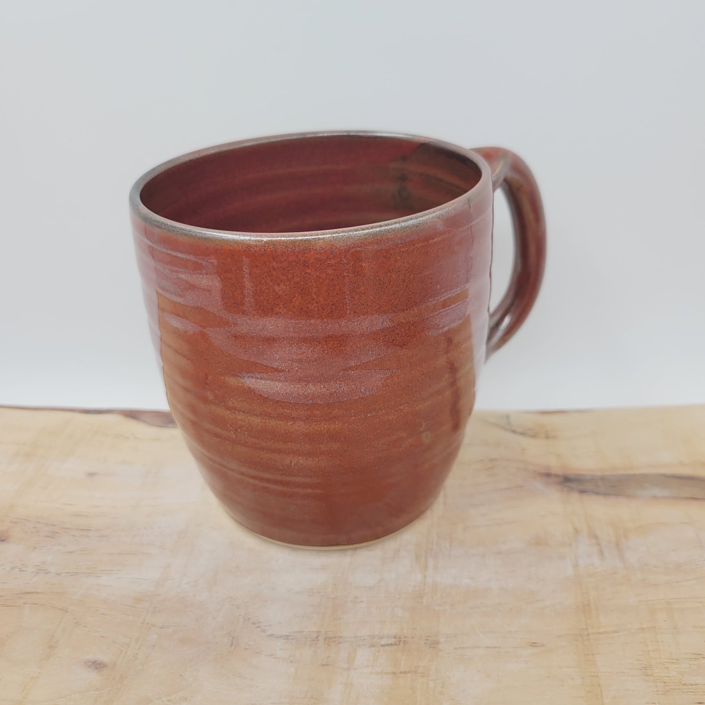 Vintage Santa Mug | Christmas Morning Coffee Cup | Old Fashioned Hot Chocolate Pottery Mug | Red | Extra Large 20 Ounces
