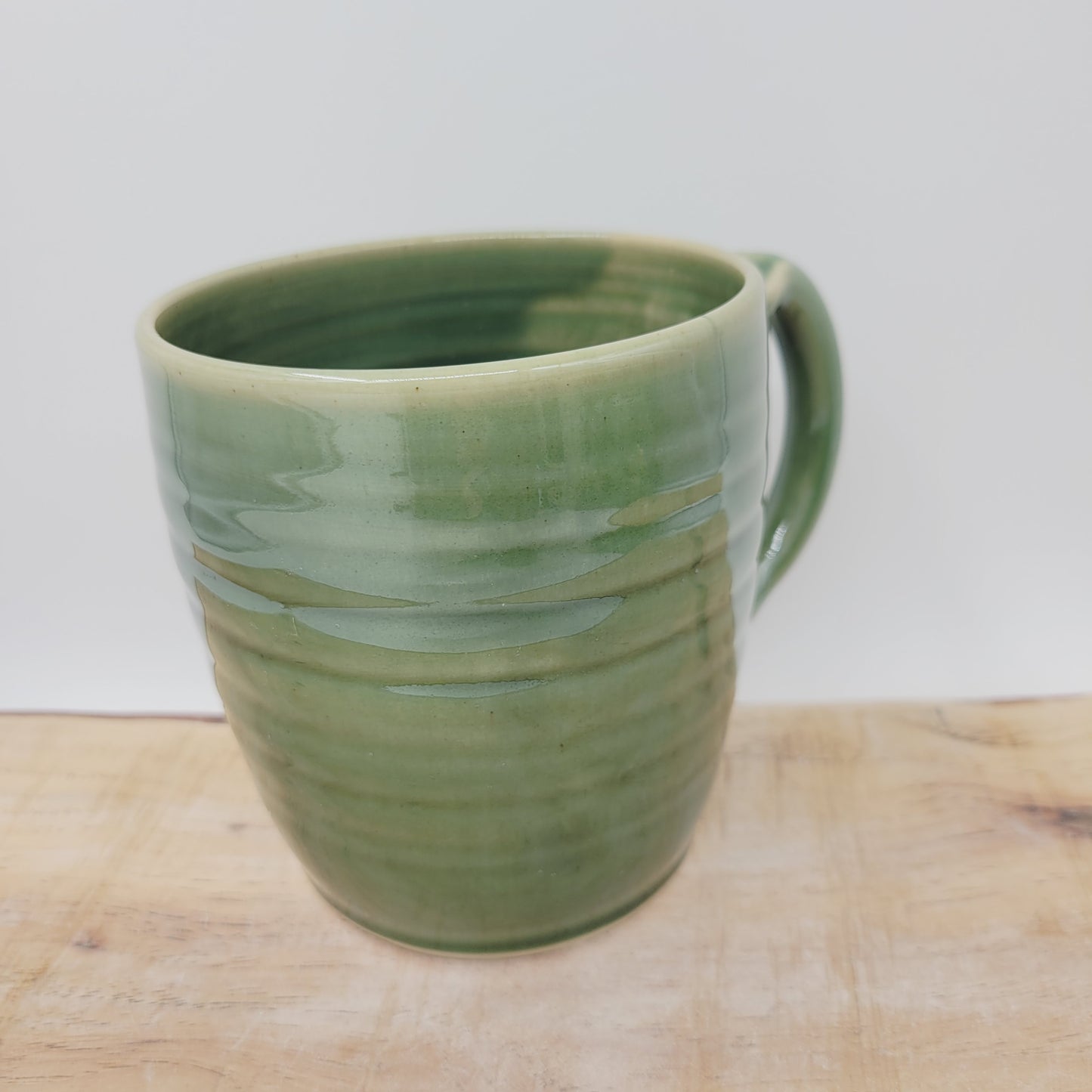 Christmas Tree Coffee Cup | Hot Chocolate Old Fashioned Pottery Mug | Green | Large 16 Ounces
