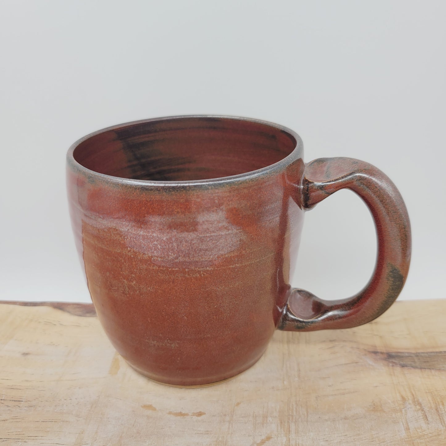 Christmas Morning Coffee Cup | Red | Handmade Stoneware Pottery Hot Chocolate Mug