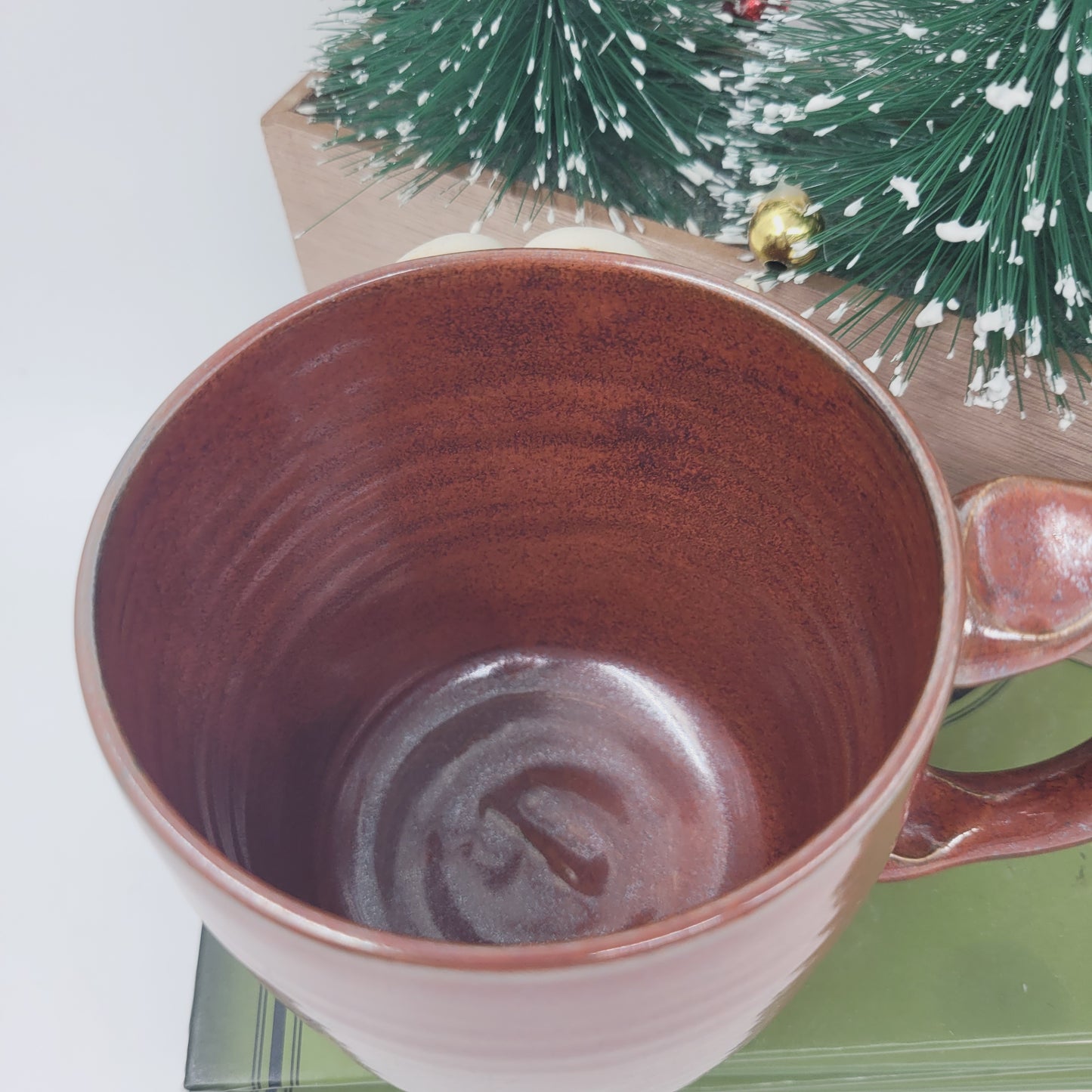 Goat Face Coffee Cup | Red | Homesteading Animal Loving Country Kitchen | Fun Barnyard Animals Stoneware Goat Lover Mug