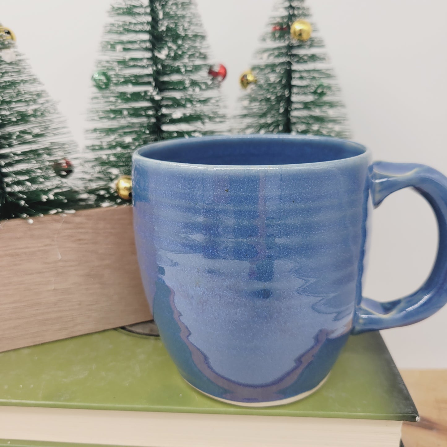 Funny Face Mug in Blue | Handmade Stoneware Pottery | Unique Coffee Cups