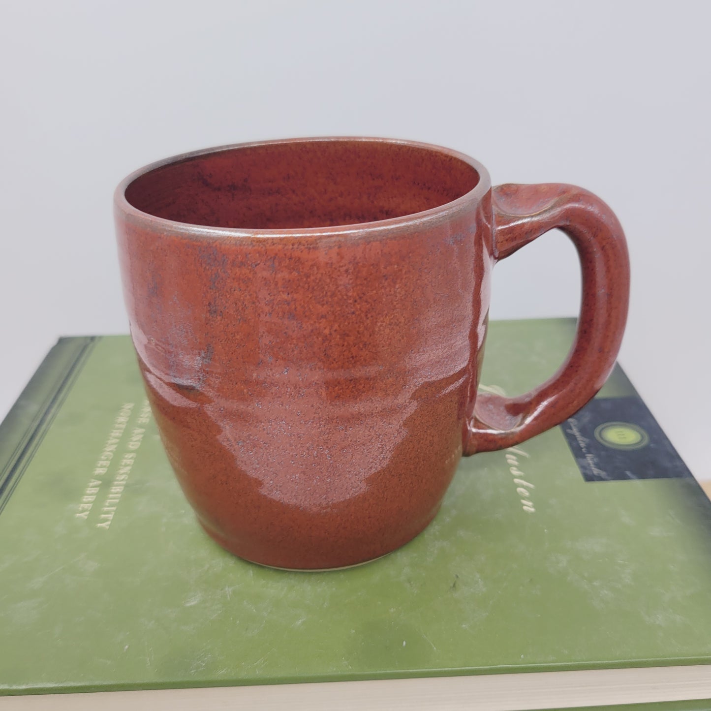 Red Pig Face Pottery Mug | Microwave Dishwasher Safe Stoneware Pottery | Farmhouse Barn Life