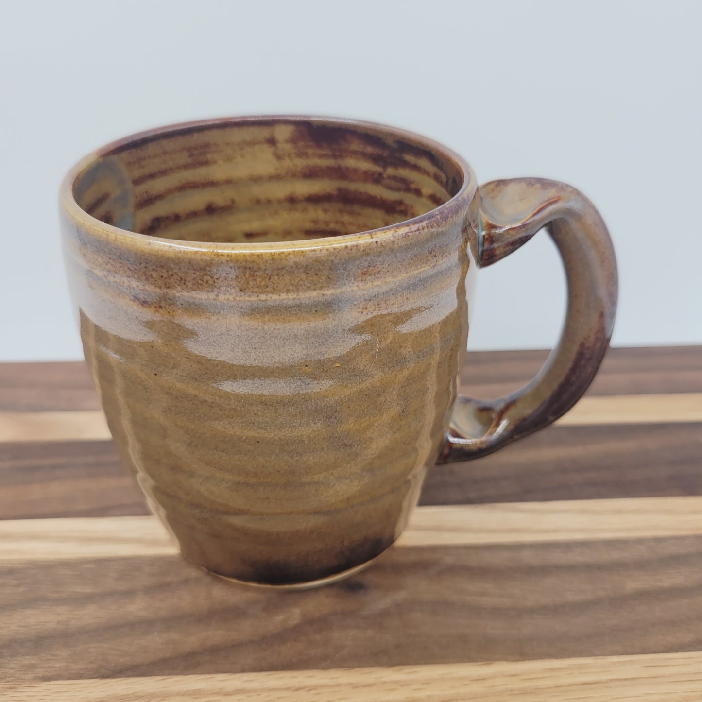 Smiley Face Mug | Handmade Coffee Cup | Caramel | Ug Chugs