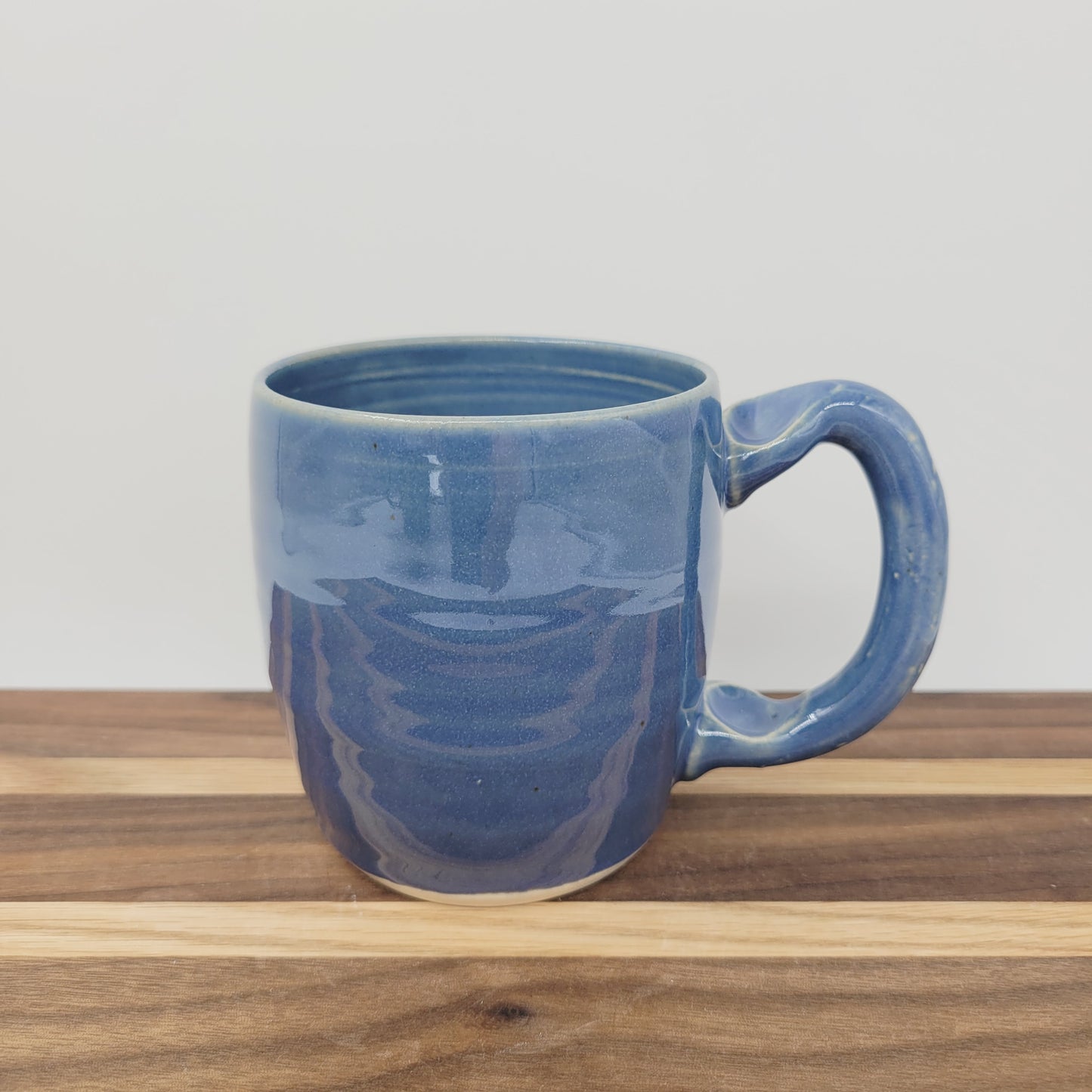 MONDAY Morning Mug | Funny Face Coffee Cup | 12 OZ Blue | Unique Handmade Stoneware Pottery
