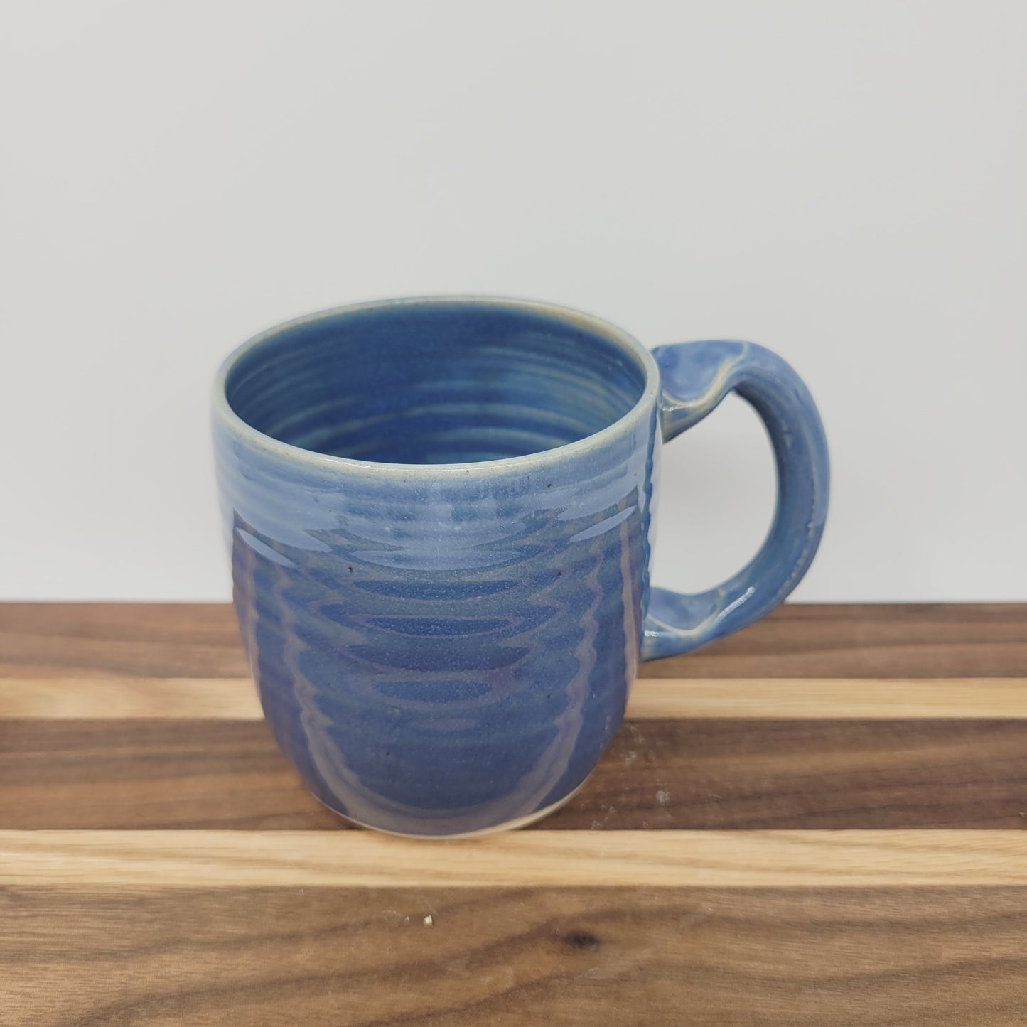 Funny Dog Lover Coffee Cup | Puppy Face Mug | Nelson Studio Ug Chug | Stoneware Ceramic Pottery | Blue