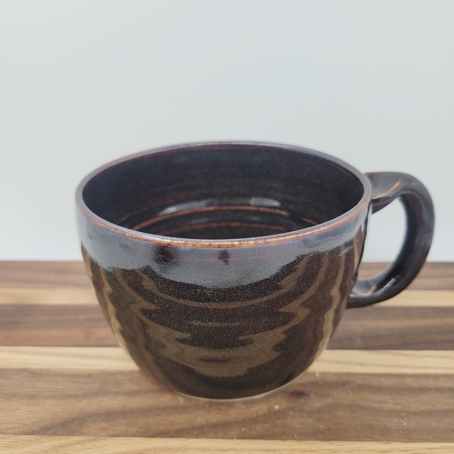 Mustache Bowl with Handle | Black | Handmade Stoneware Pottery Soup Mug | Nelson Studio Ug Chug