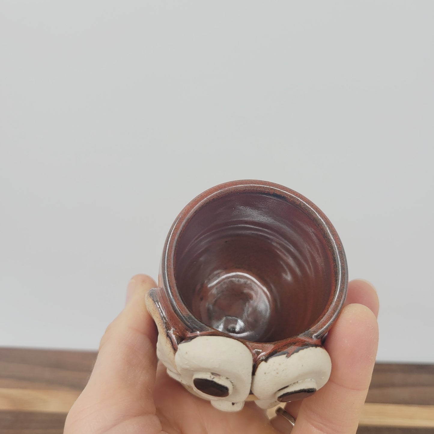 Toothpick Holder | Paperclip Cup | Funny Face Mini Pottery Glass for Shots