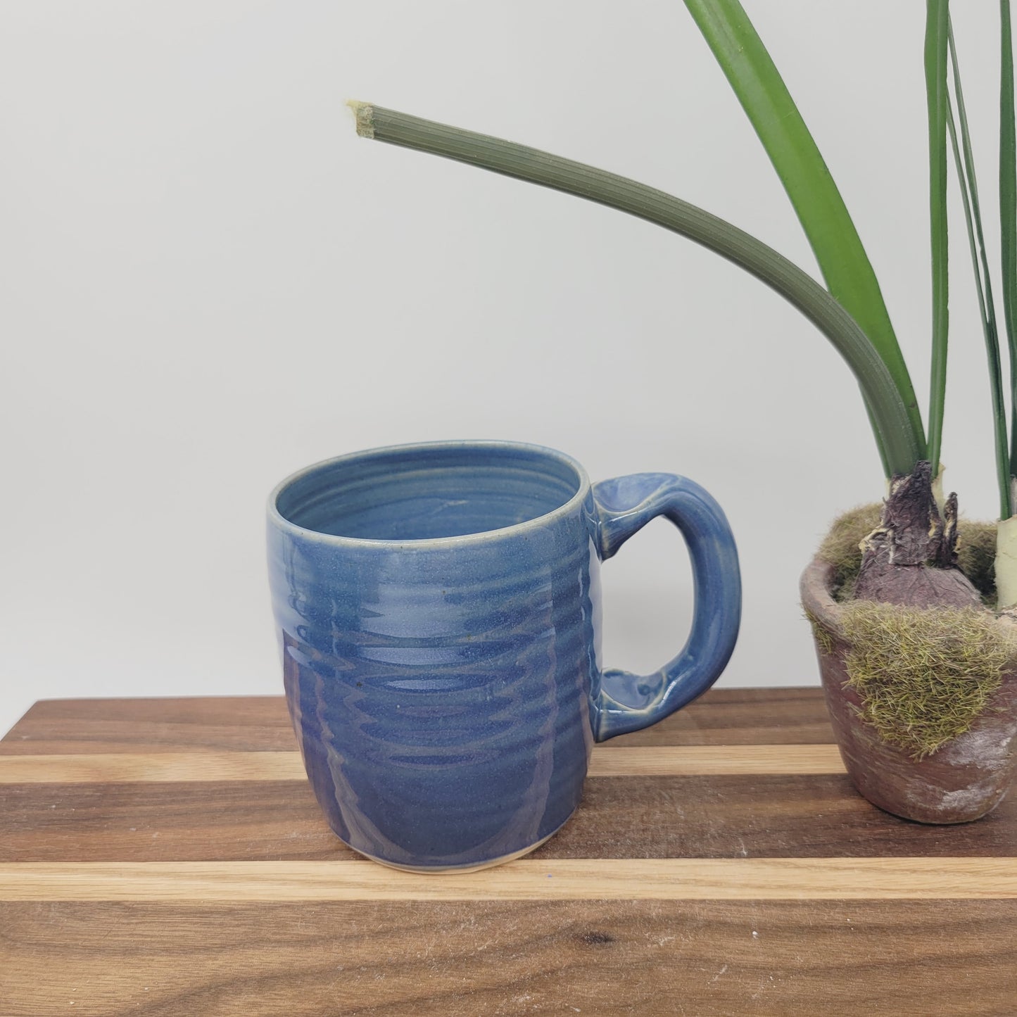 He Is Risen! Easter Mug | Handmade Pottery | Christian Coffee Cup | Blue