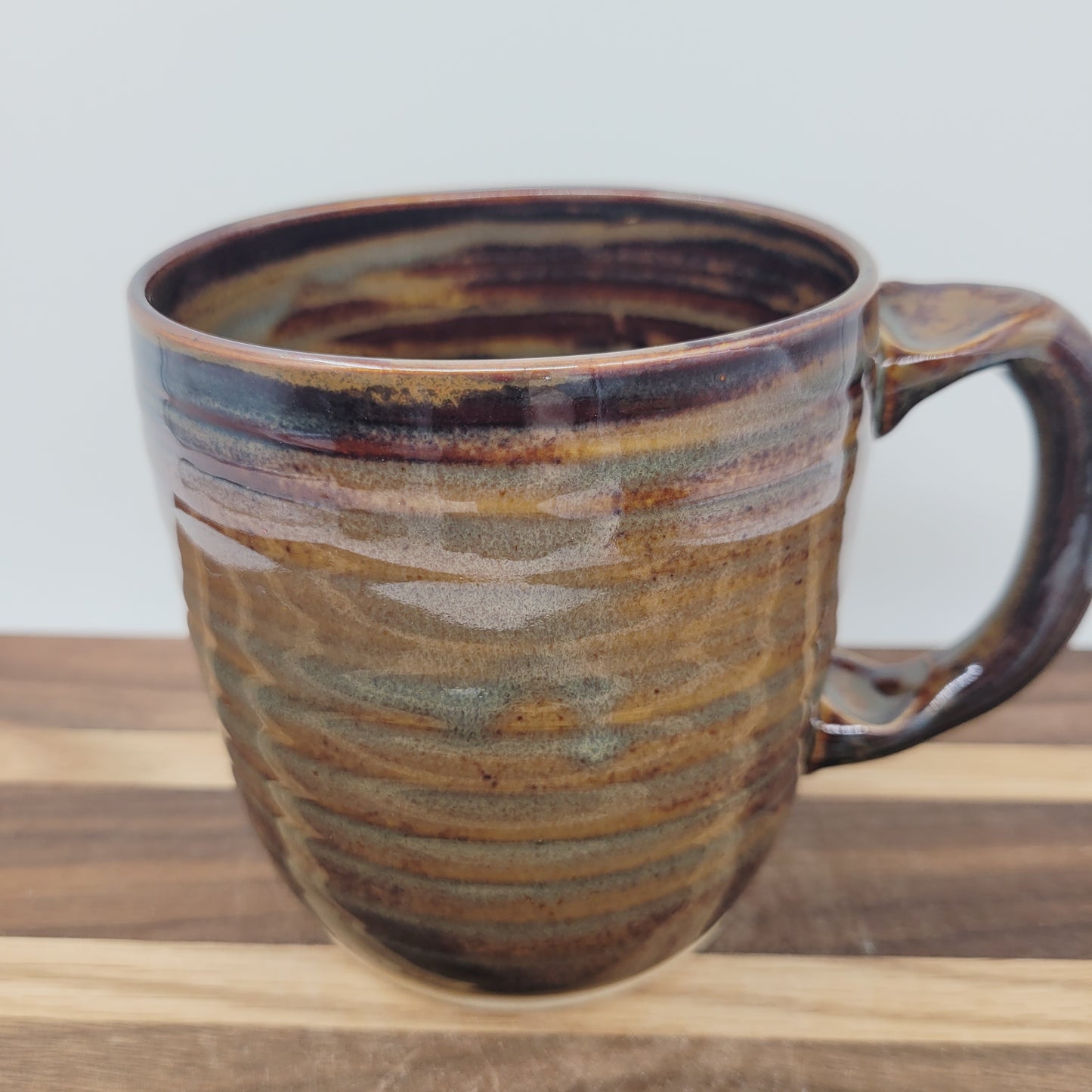 Honey Mug with Daisy Border | Coffee Cups for Special Person | Handmade Stoneware Pottery | Mother's Day Gift