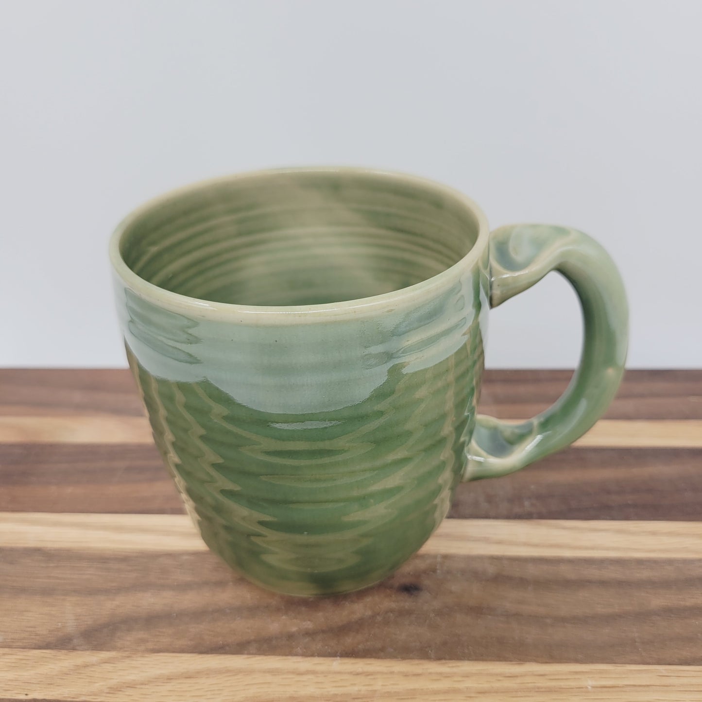 Papa Mug | Handmade Stoneware Pottery | Green | Gifts for Grandparent