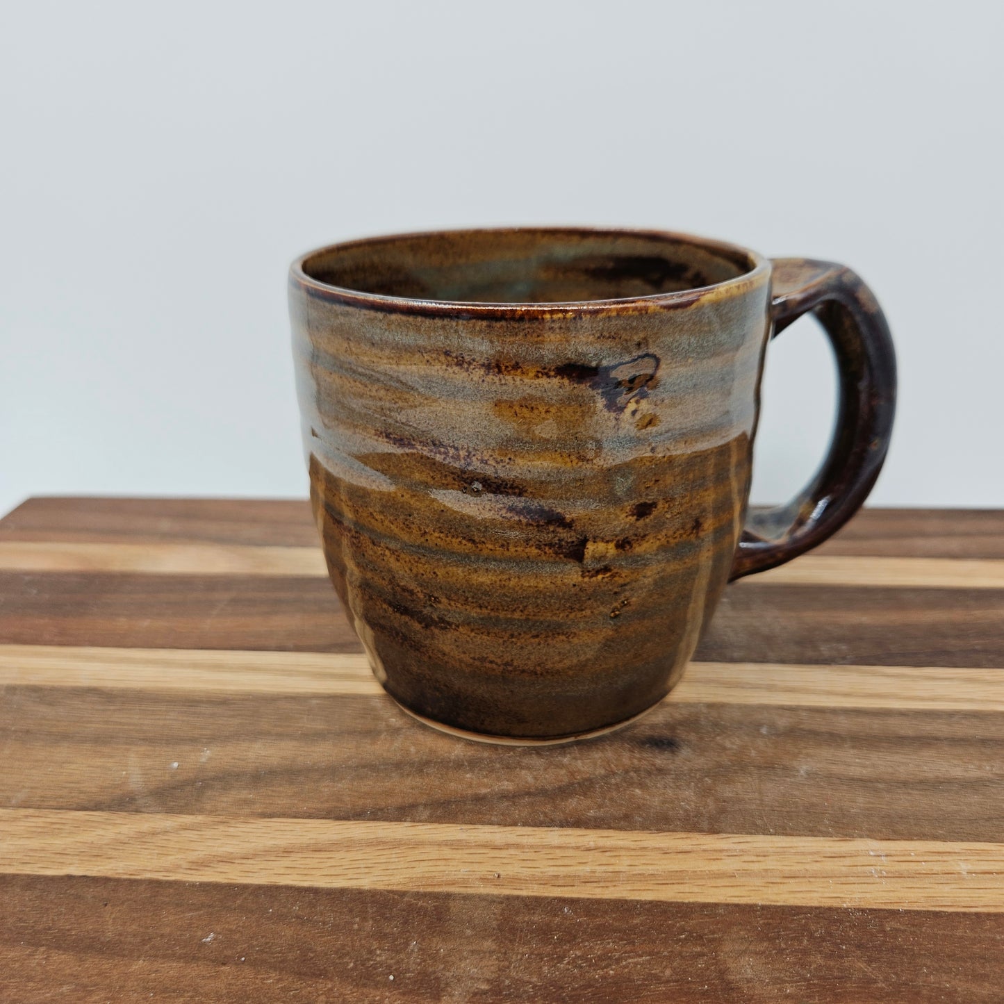 Man's Bushy Mustache Mug | Ceramic Stoneware Pottery Coffee Cup | Microwave Dishwasher Safe | Gift for Him