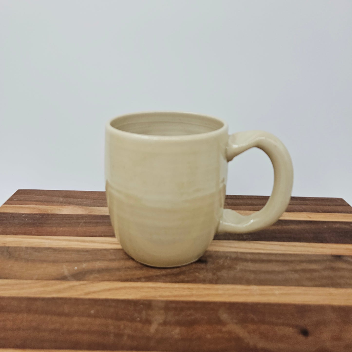 Funny Coffee Cup | Stoney White | Stoneware Ceramic Pottery | Naïve Adulting Face Mug | Wheel-Thrown Handmade