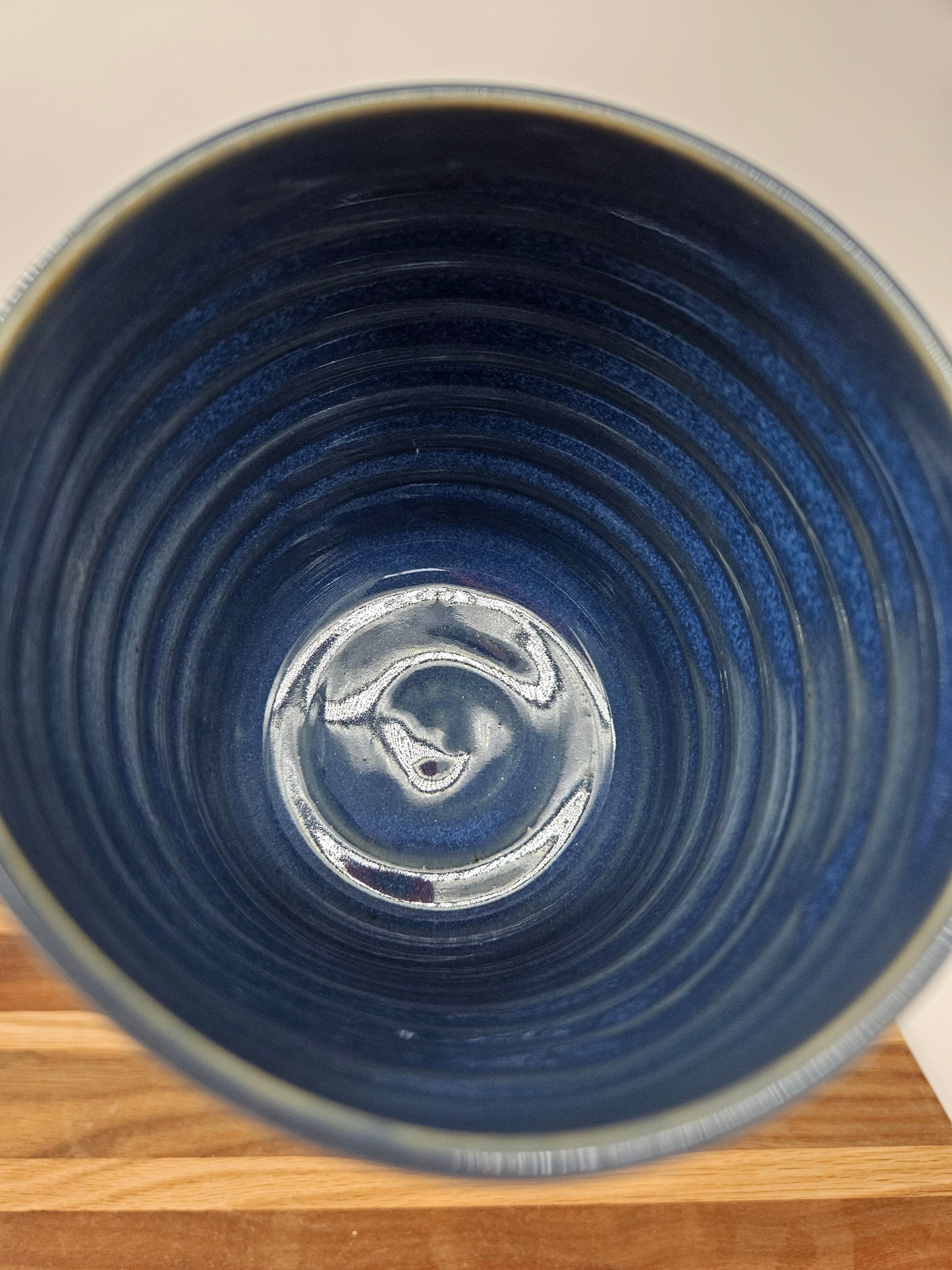 Mommy Mug | Handmade Stoneware Pottery Coffee Cup | Blue
