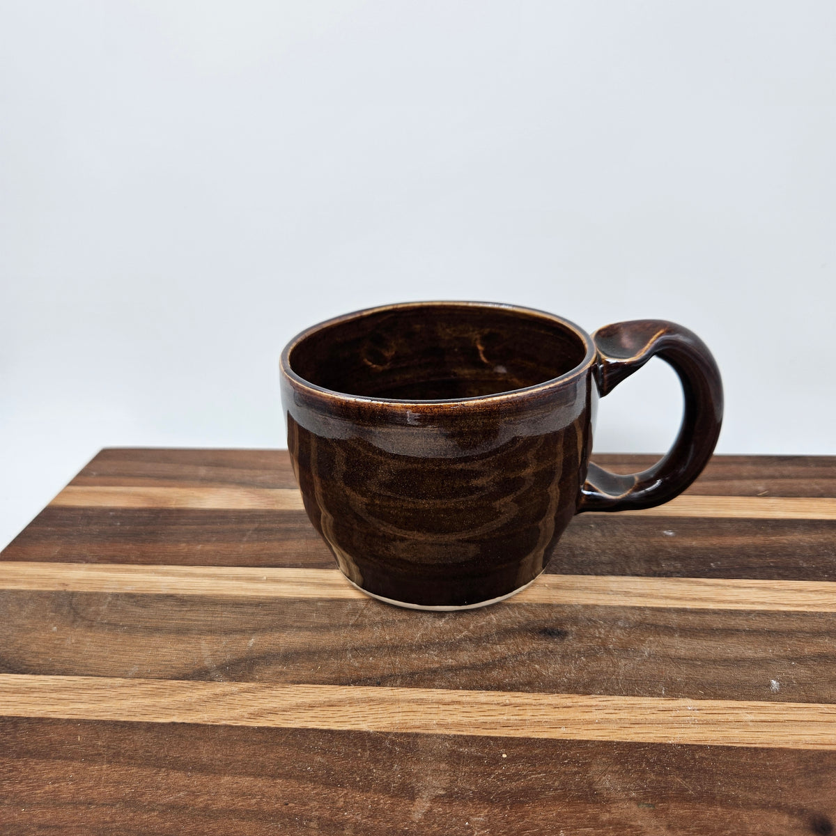 Woman's Fun Face Mug | Cheerful Teacher Coffee Cup | Microwave Dishwasher Safe | Handmade Pottery