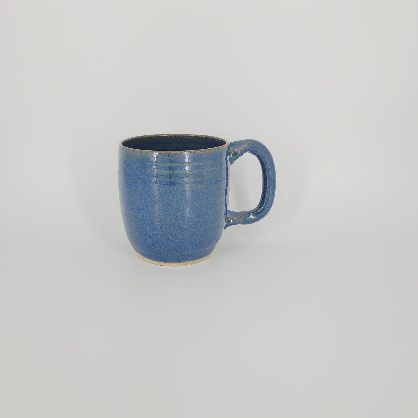 Bushy Mustache Mug | Ceramic Stoneware Pottery Coffee Cup | Microwave Dishwasher Safe | Blue