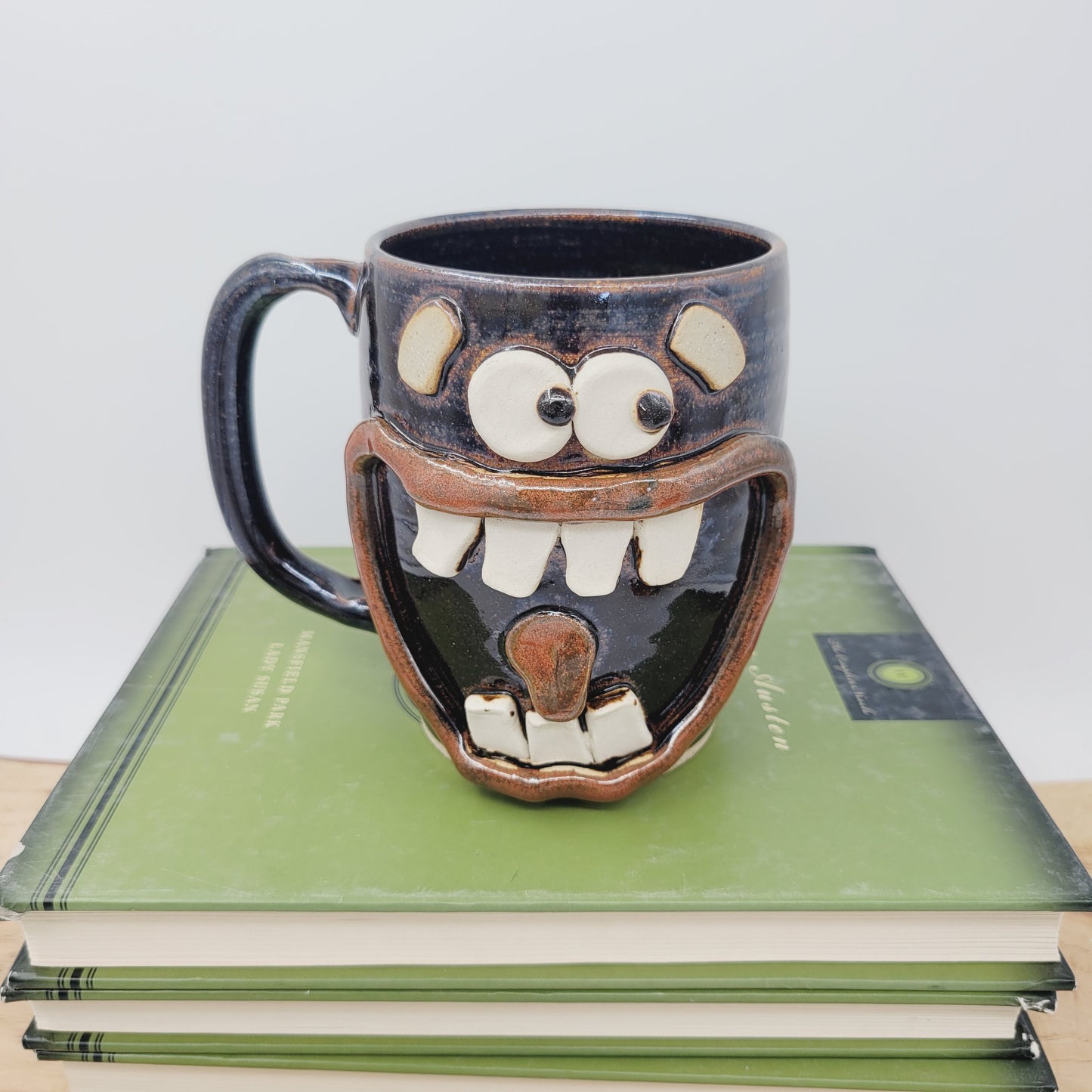 Pizza Lover Coffee Cup | Extra Lage Pottery Mug | 20 Ounces | Handmade Stoneware | Nelson Studio Ug Chug