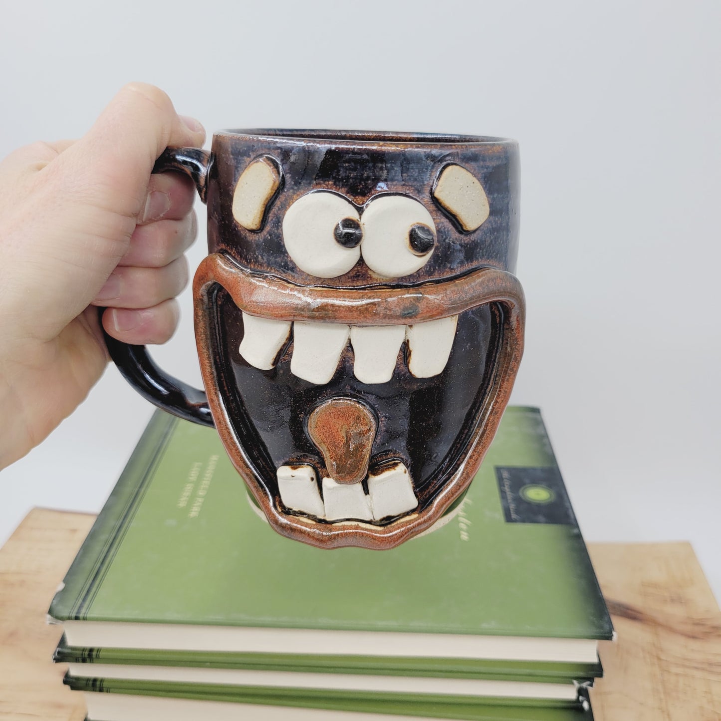 Pizza Lover Coffee Cup | Extra Lage Pottery Mug | 20 Ounces | Handmade Stoneware | Nelson Studio Ug Chug