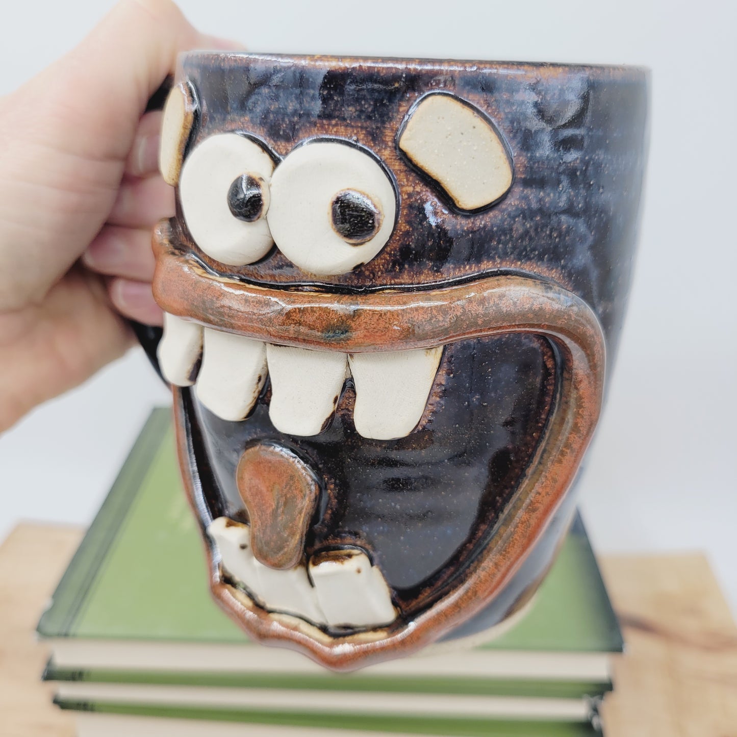 Pizza Lover Coffee Cup | Extra Lage Pottery Mug | 20 Ounces | Handmade Stoneware | Nelson Studio Ug Chug