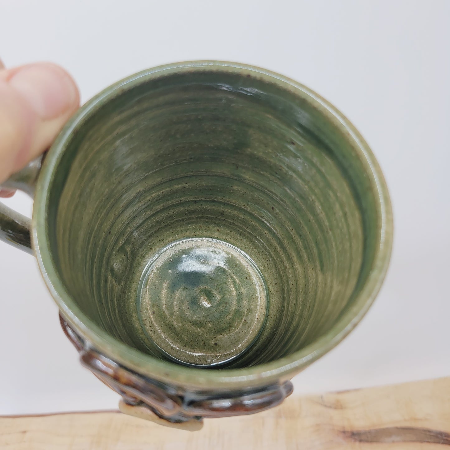 Flower Mug | Spring Summer Coffee Cup | Nature Lover Pottery Gift |Nelson Studio | Green