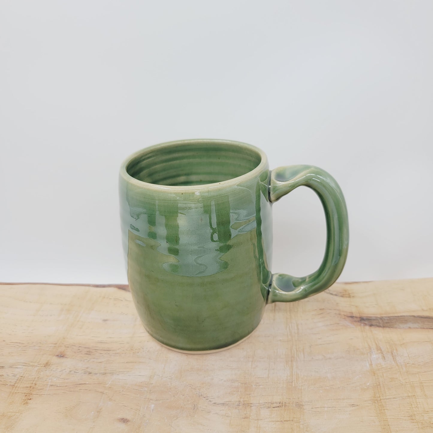 He Is Risen! Easter Mug | Handmade Pottery | Christian Coffee Cup | Green | 16 Oz