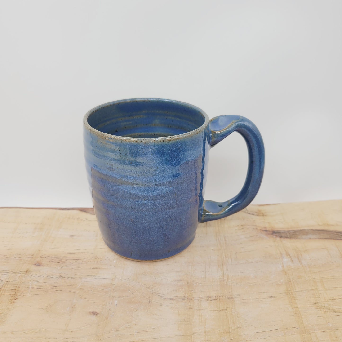 Easter Mug | Handmade Pottery Coffee Cup | He is Risen! | Christian Gifts | Blue | 16 Oz